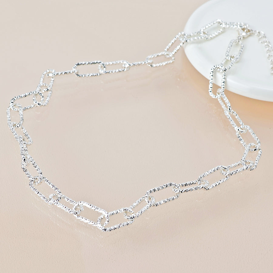 Silver Plated Link Chain Necklace