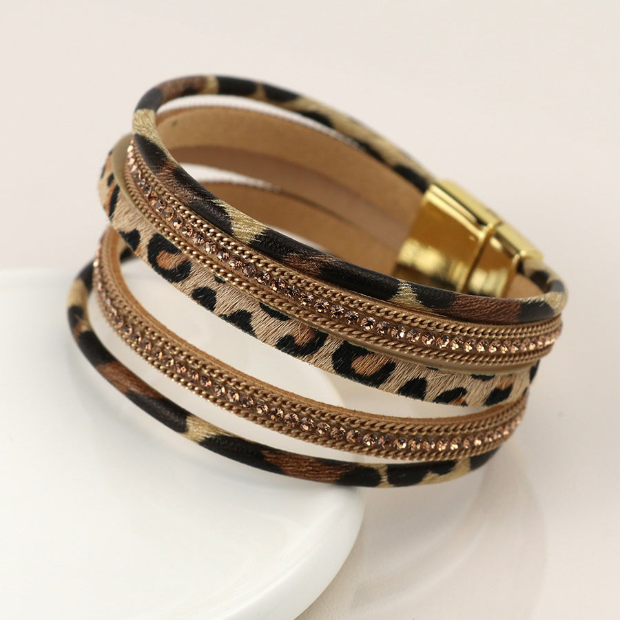 Multilayer Classic Leopard Print Bracelet