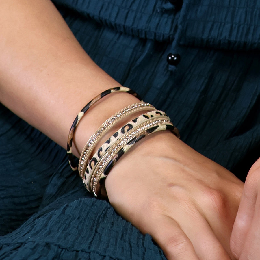 Multilayer Classic Leopard Print Bracelet