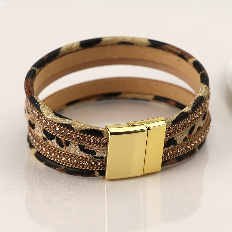 Multilayer Classic Leopard Print Bracelet