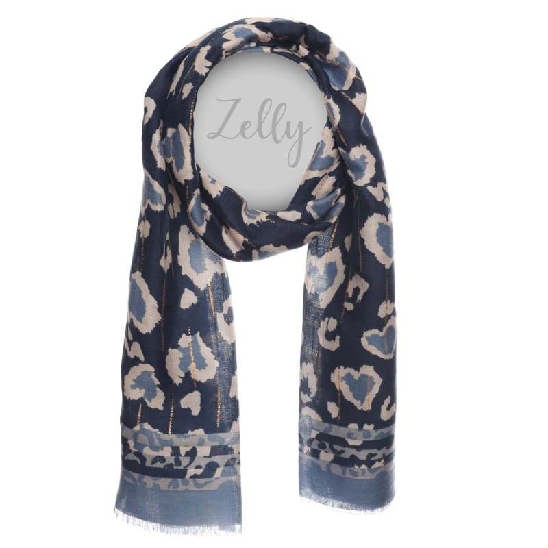 Scarf - Animal Print - Blue