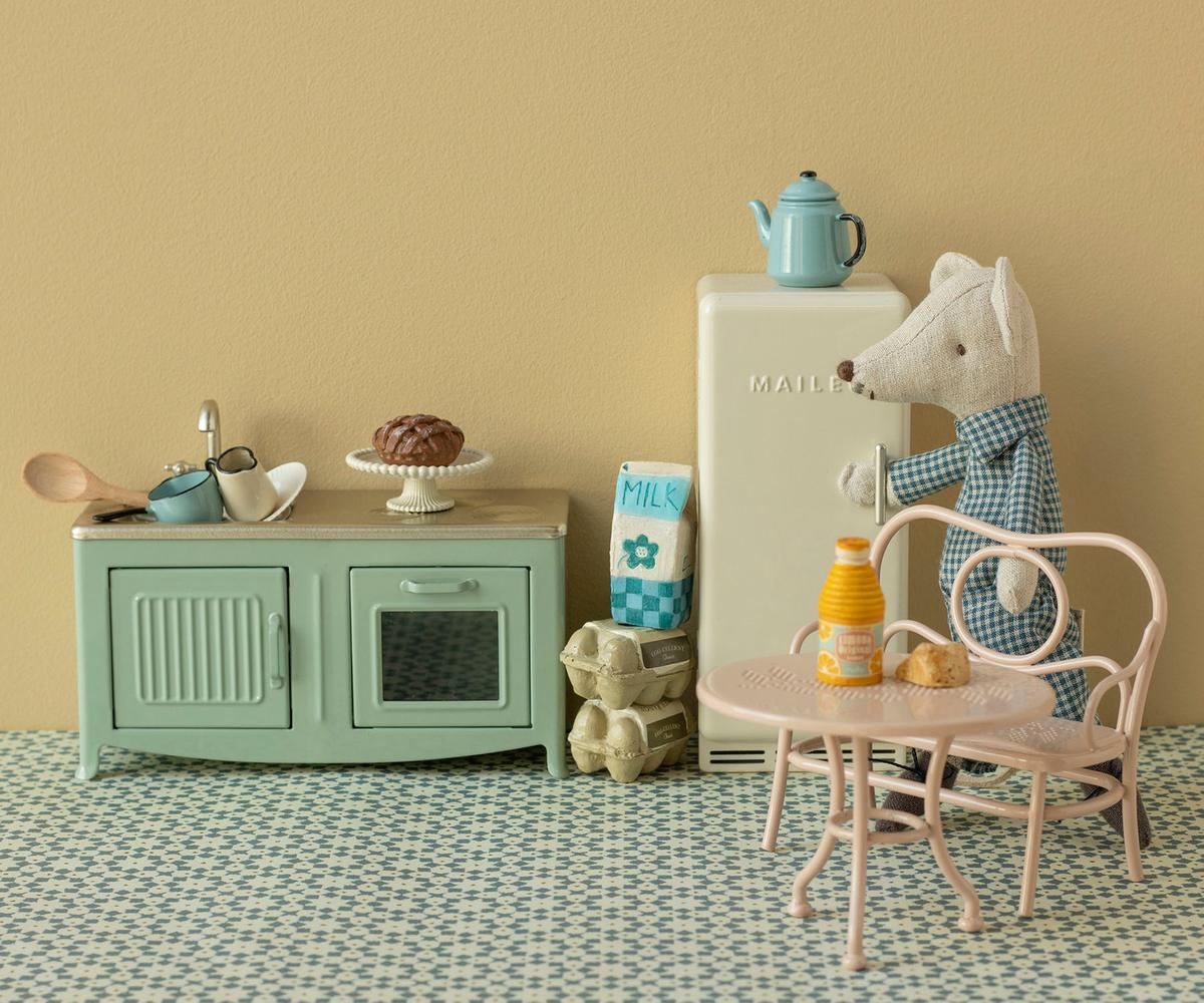 Maileg - Cafe Set Mouse Big - Pale Pink