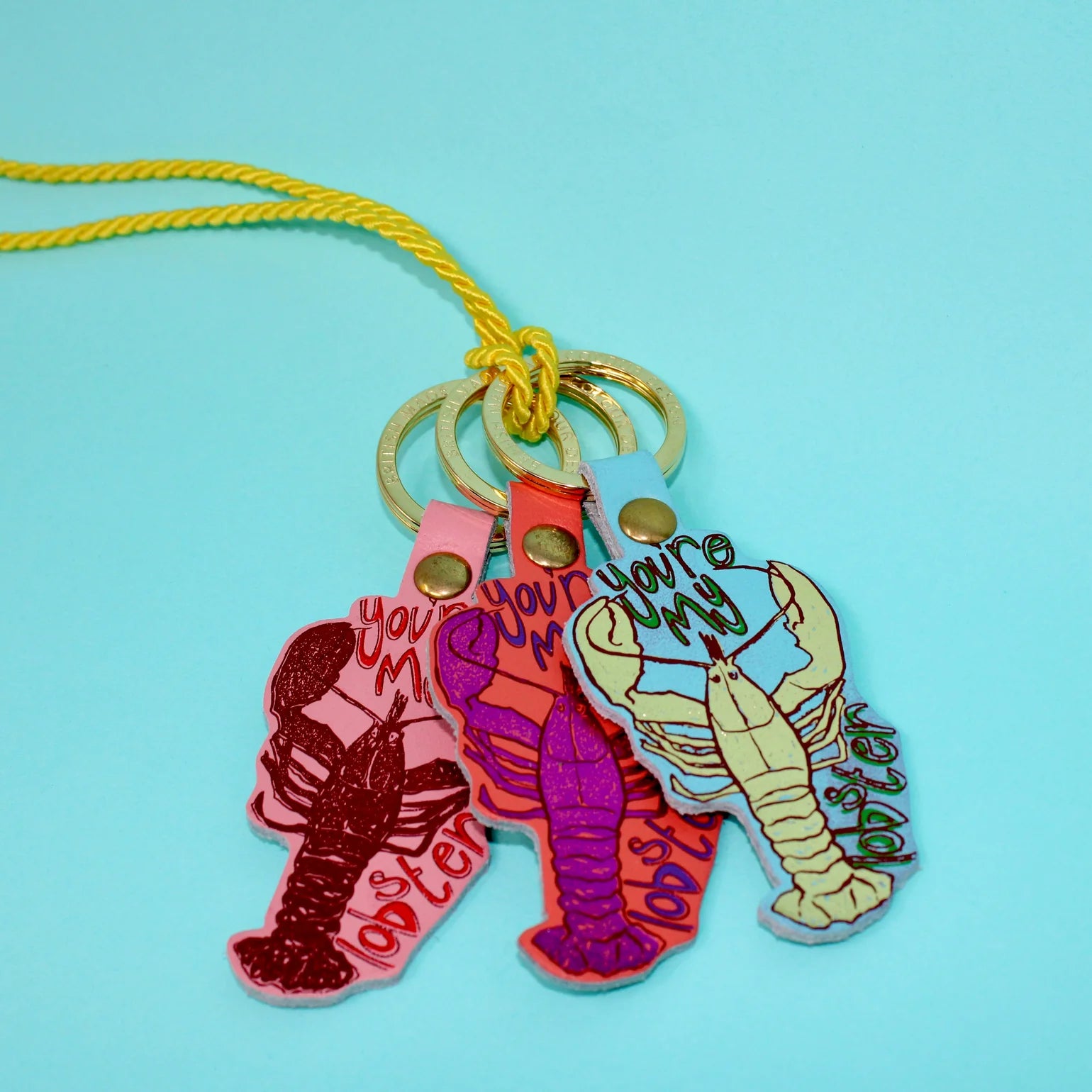 Ark - Youre My Lobster Key Fob - Coral