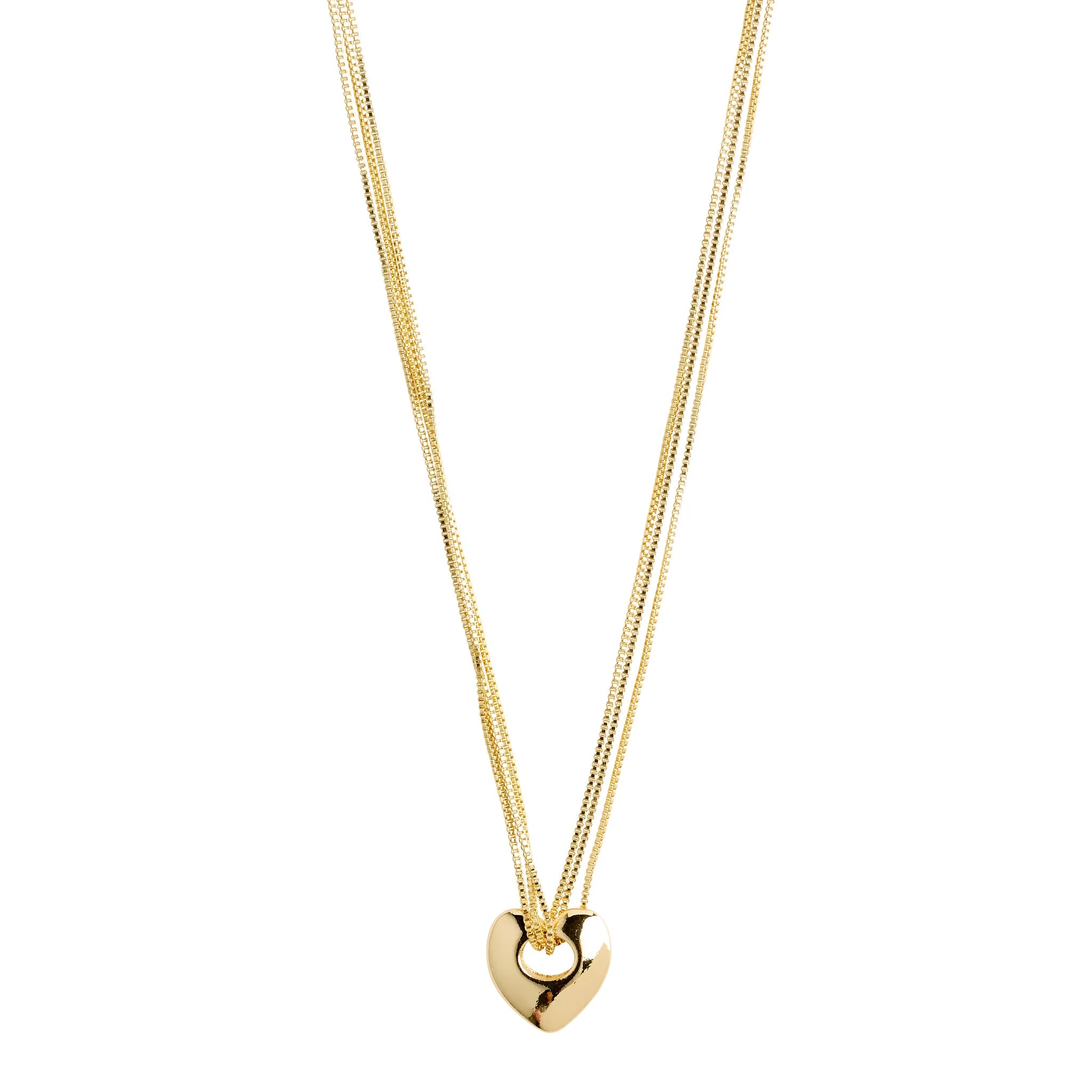 Wave Heart necklace gold-plated