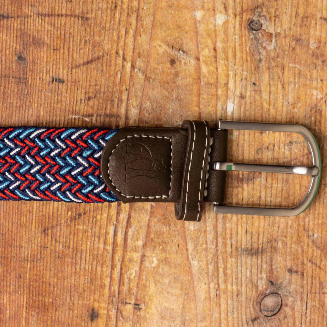 Swole Panda - Blue/Red/White Dot - Woven Belt - M