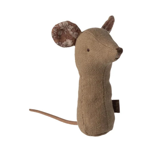Maileg - Lullaby Friends - Mouse Rattle - Light Umber