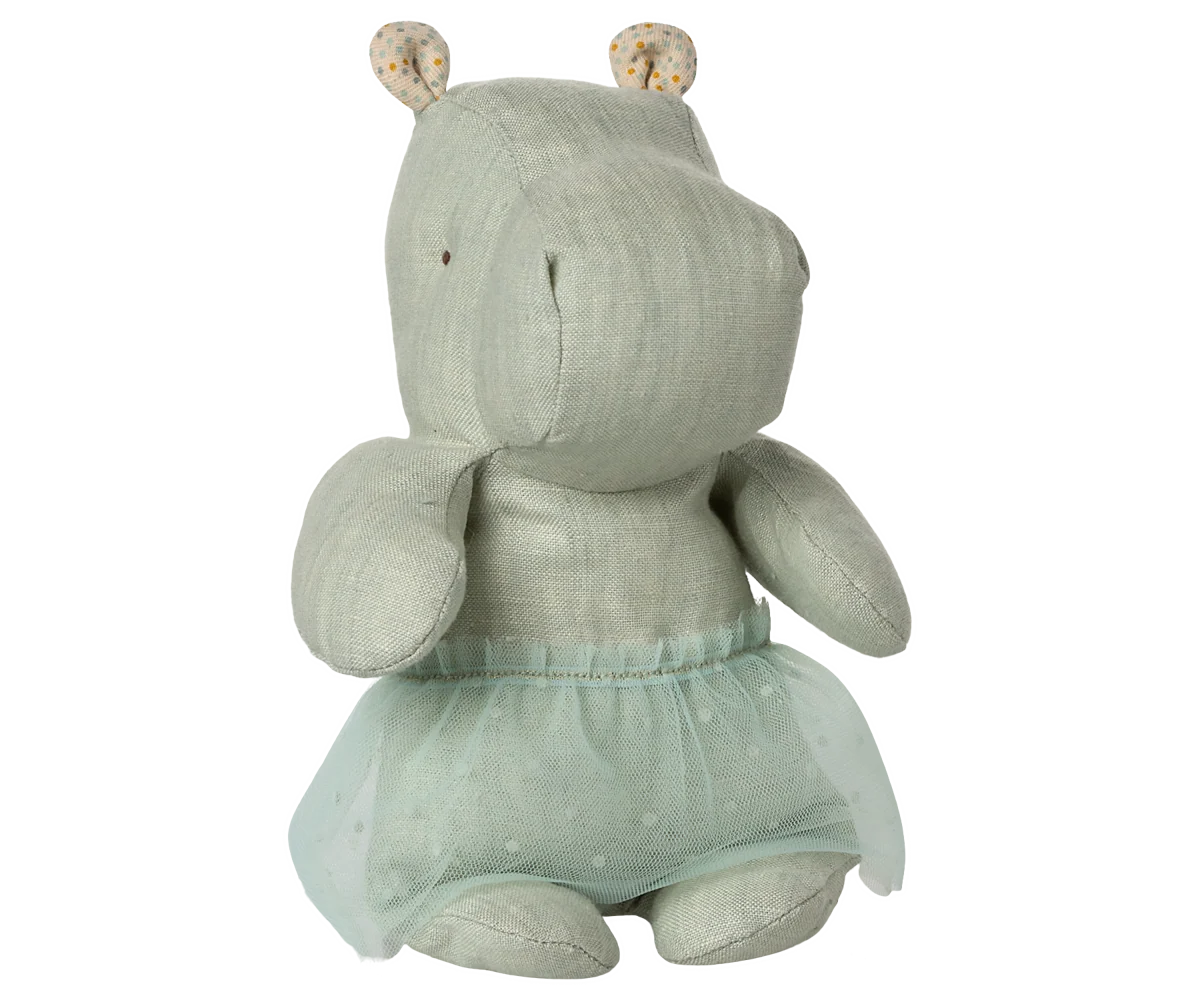 Maileg - Safari friends Hippo with skirt - Small - Mint
