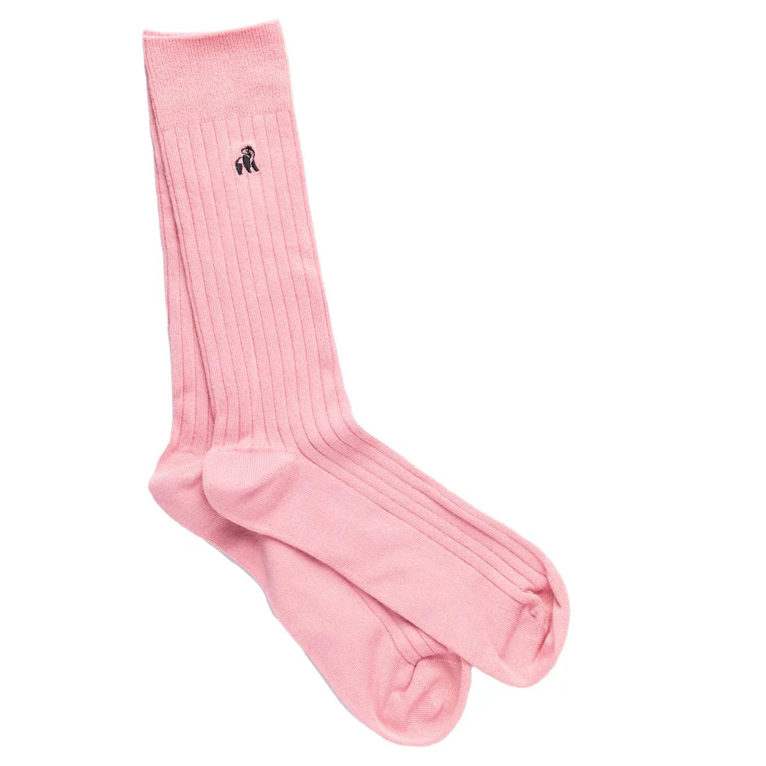 Swole Panda - Light Pink Ribbed Bamboo Socks