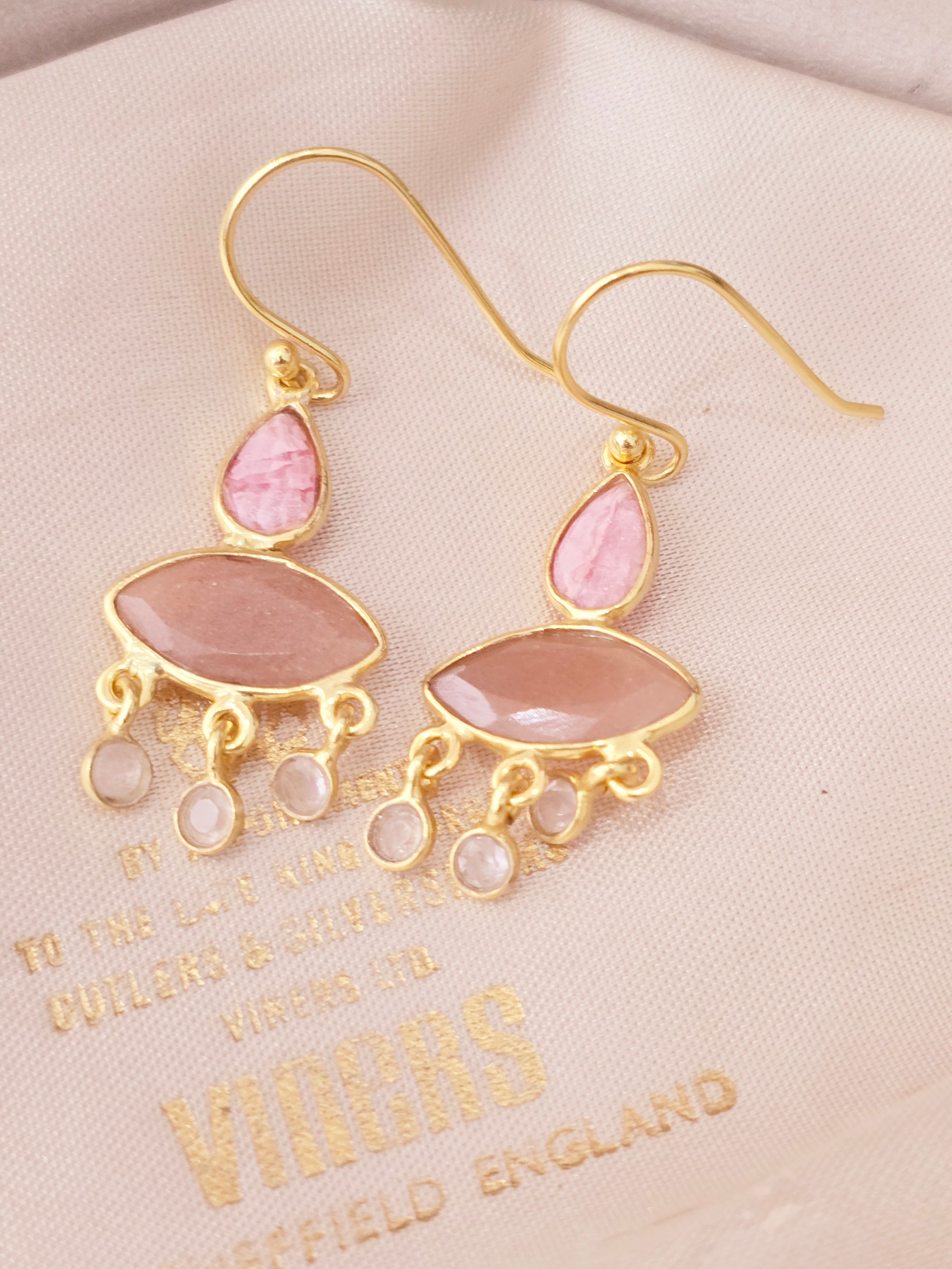 Netra Earrings - Semi-precious Gemstones - Various Colourways