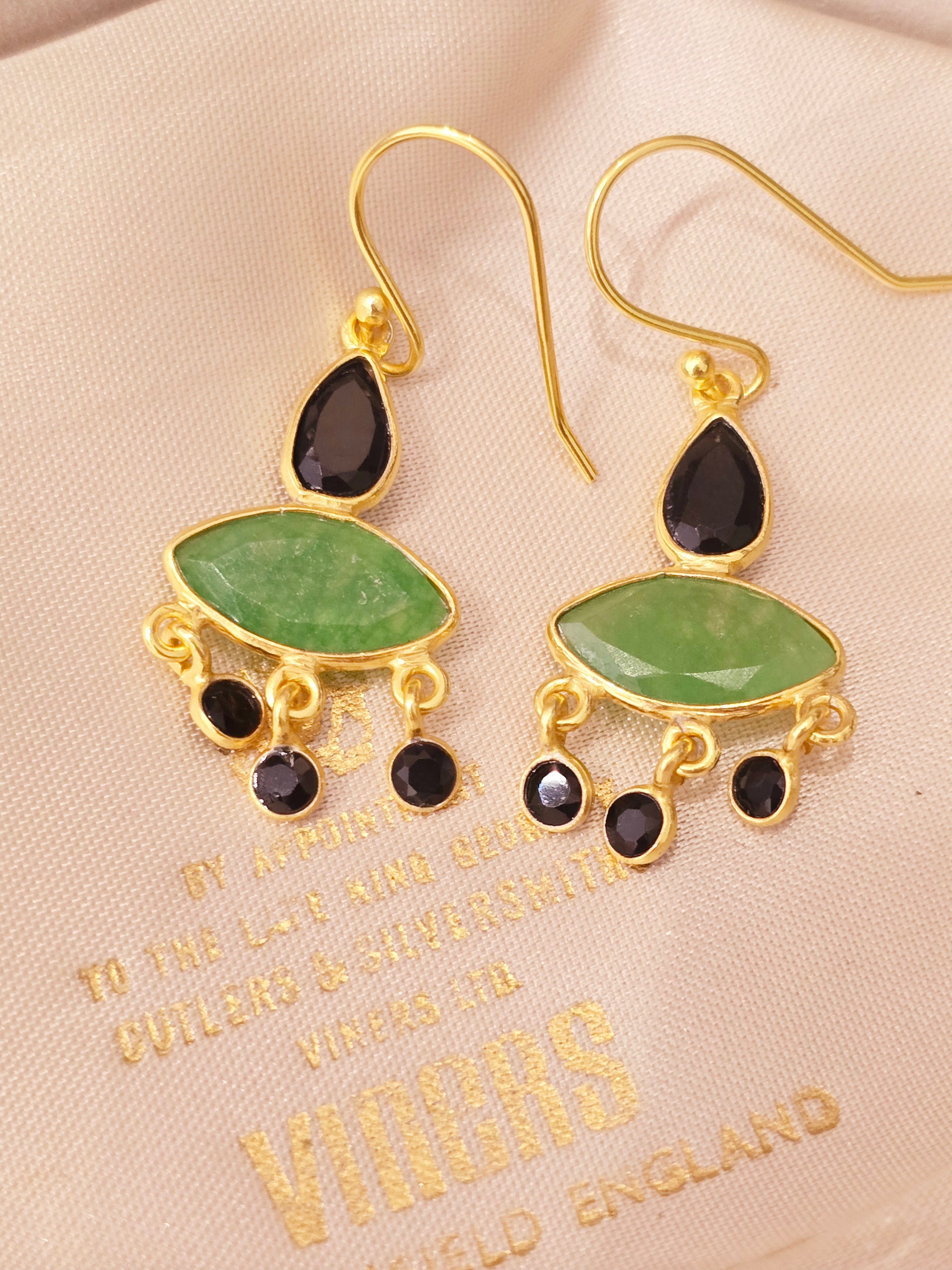 Netra Earrings - Semi-precious Gemstones - Various Colourways