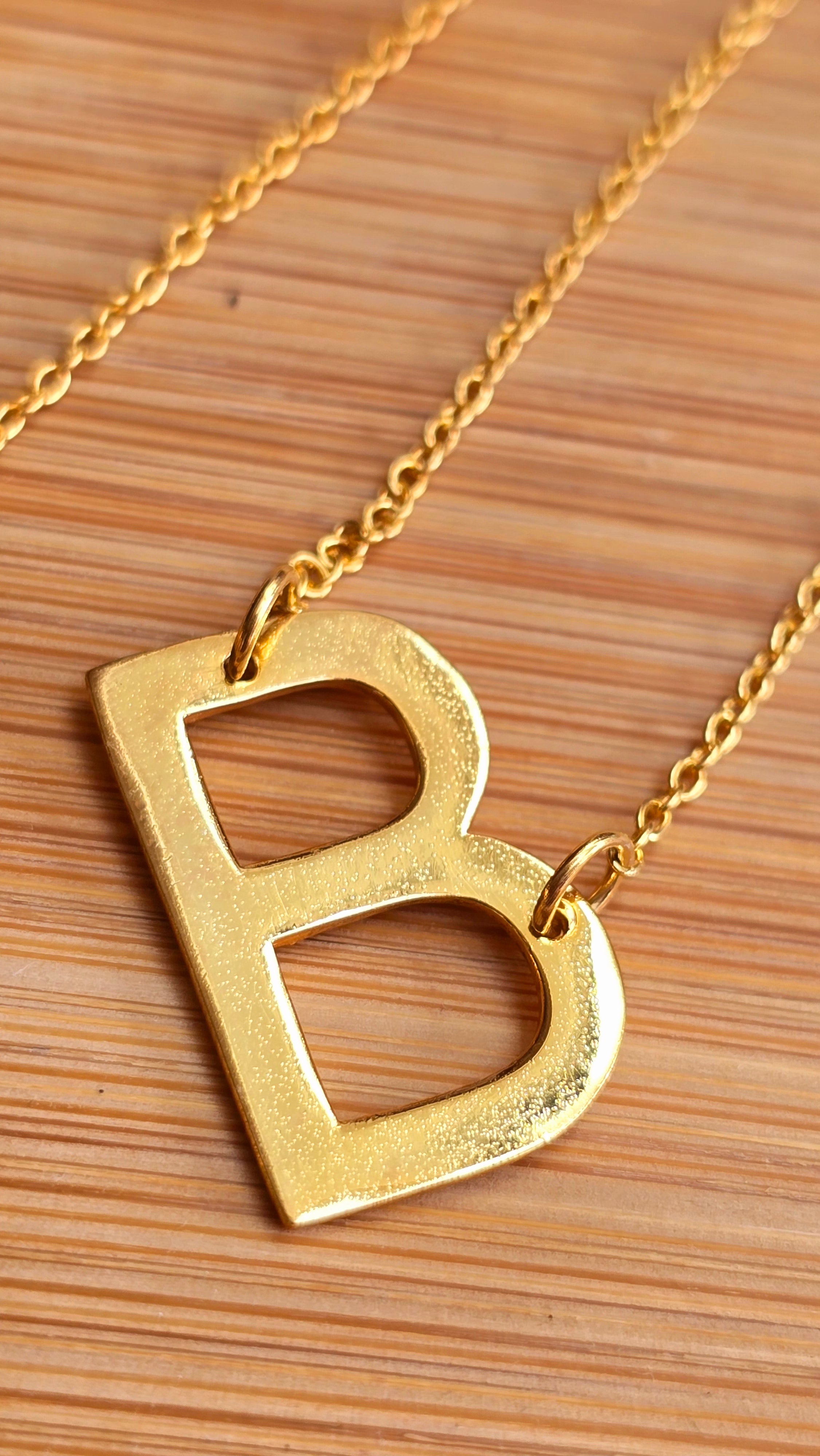 Gold Vermeil Initial Necklace A - Z