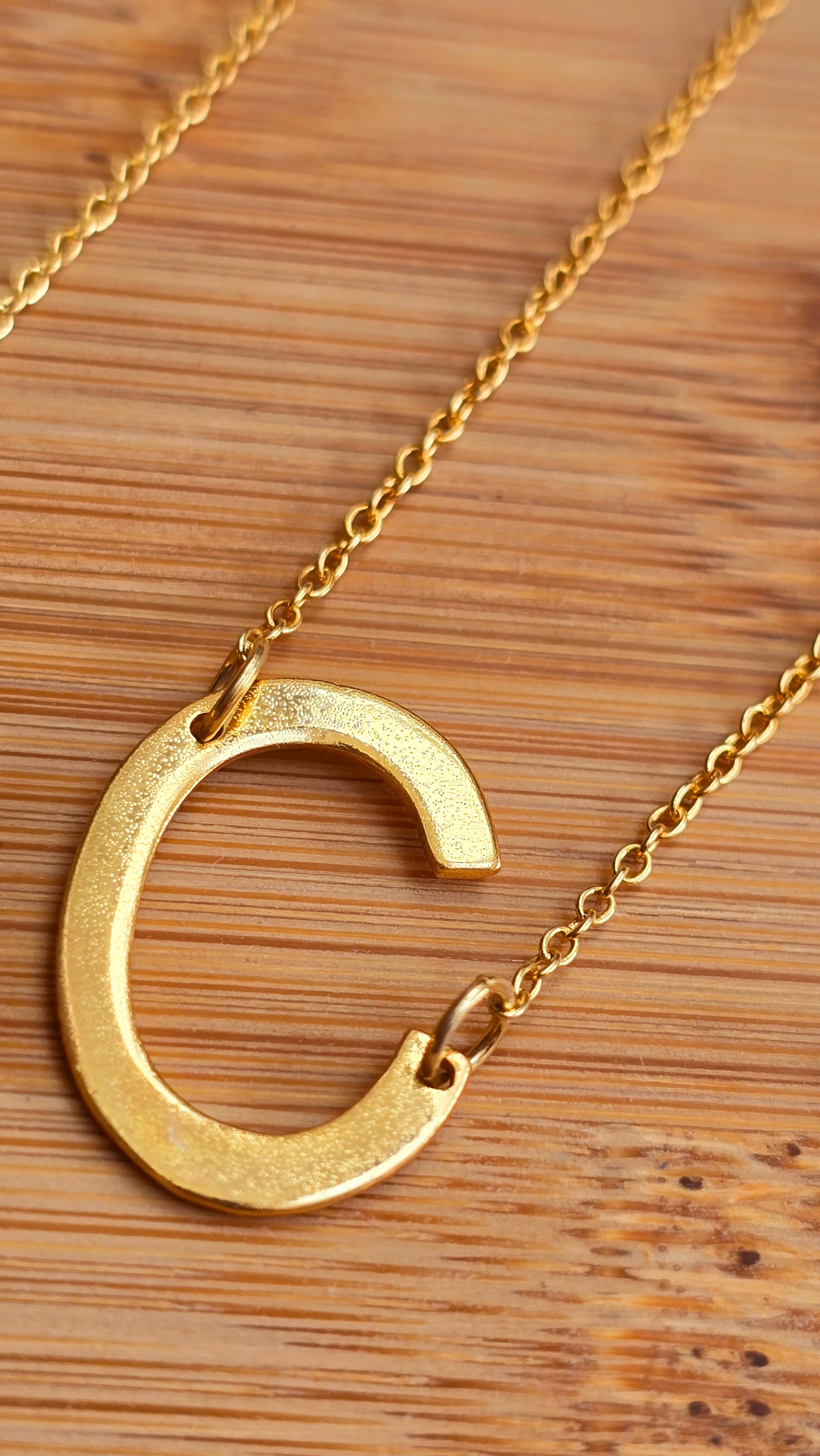 Gold Vermeil Initial Necklace A - Z