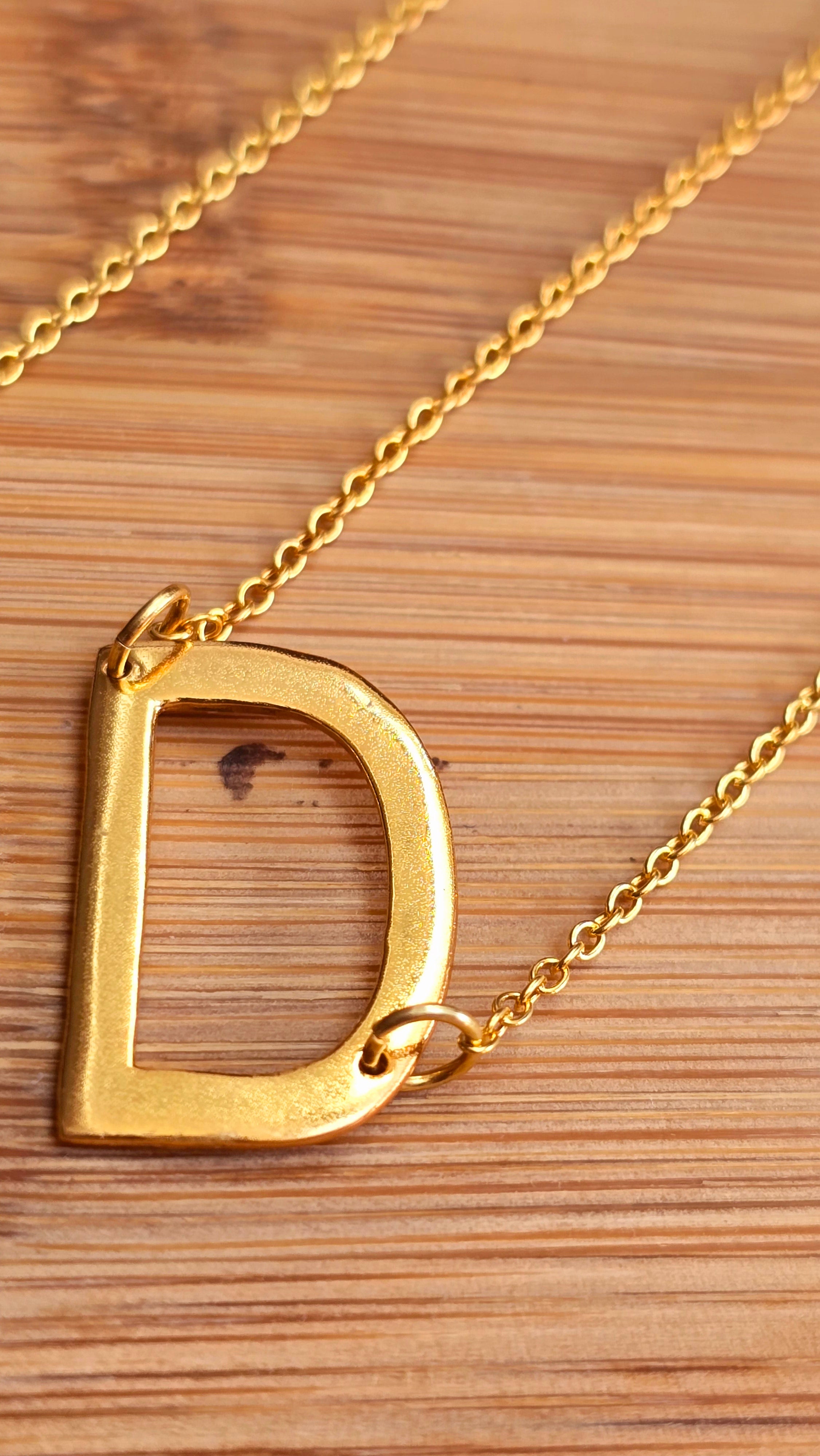 Gold Vermeil Initial Necklace A - Z