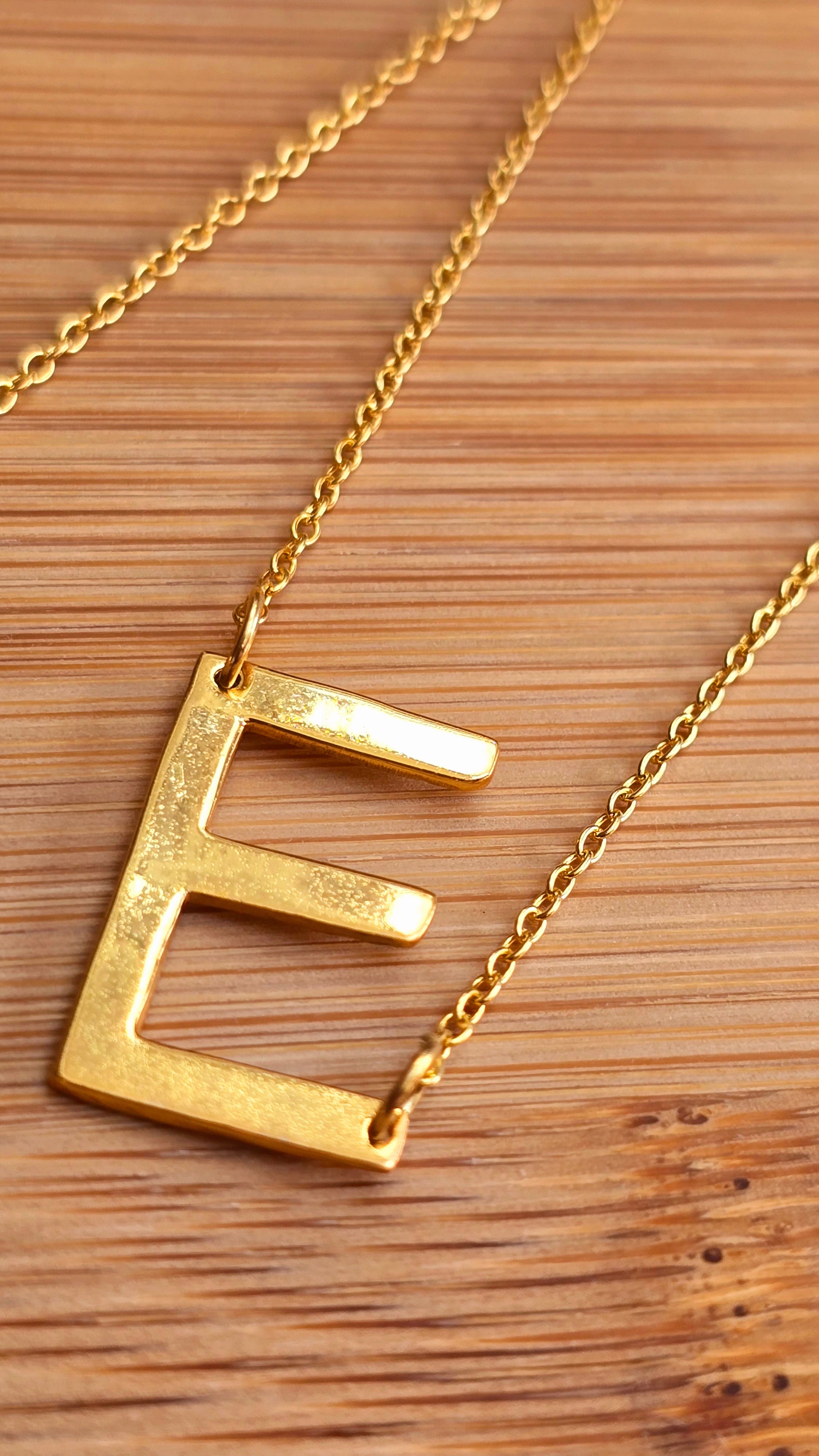 Gold Vermeil Initial Necklace A - Z