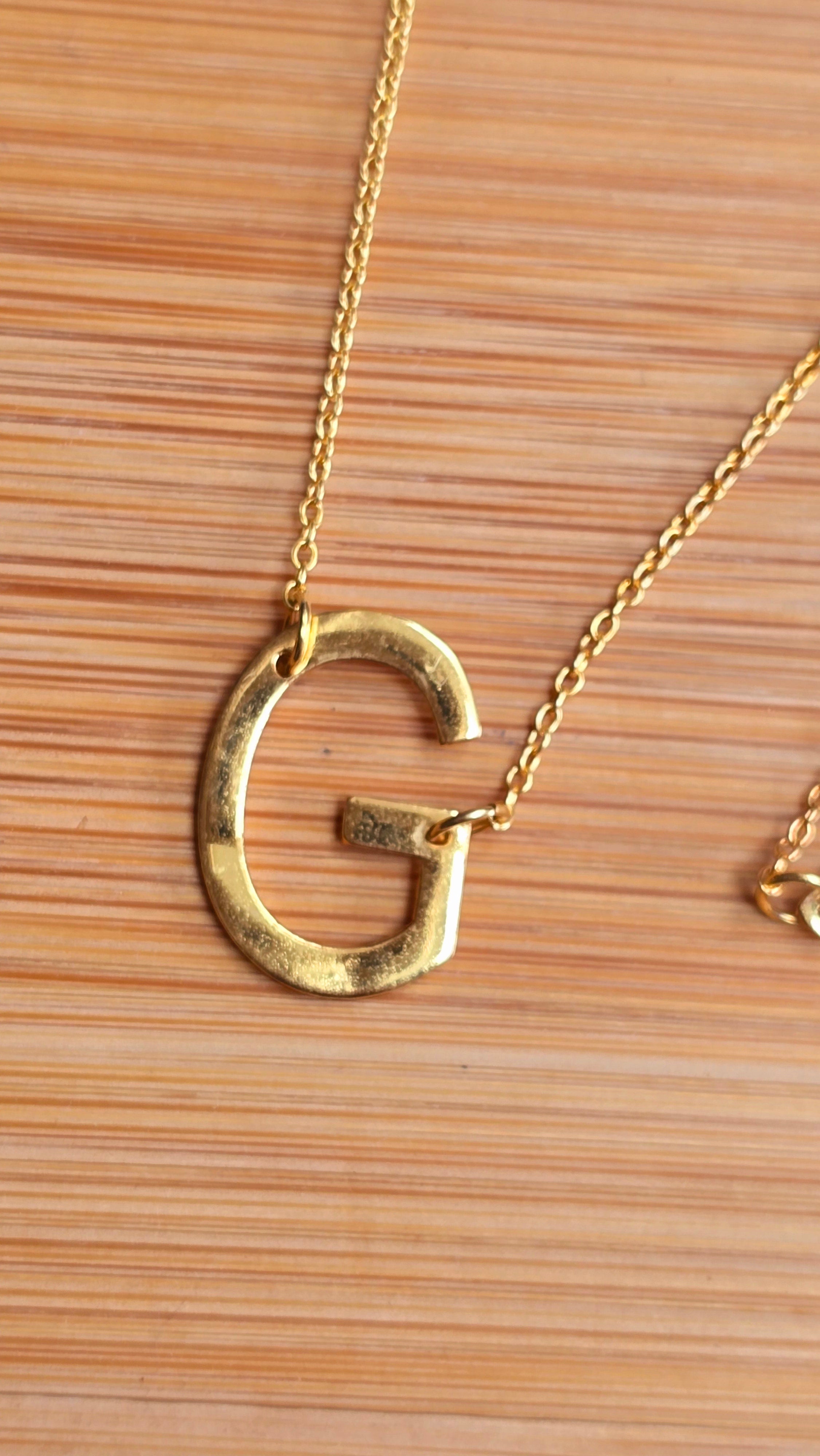 Gold Vermeil Initial Necklace A - Z