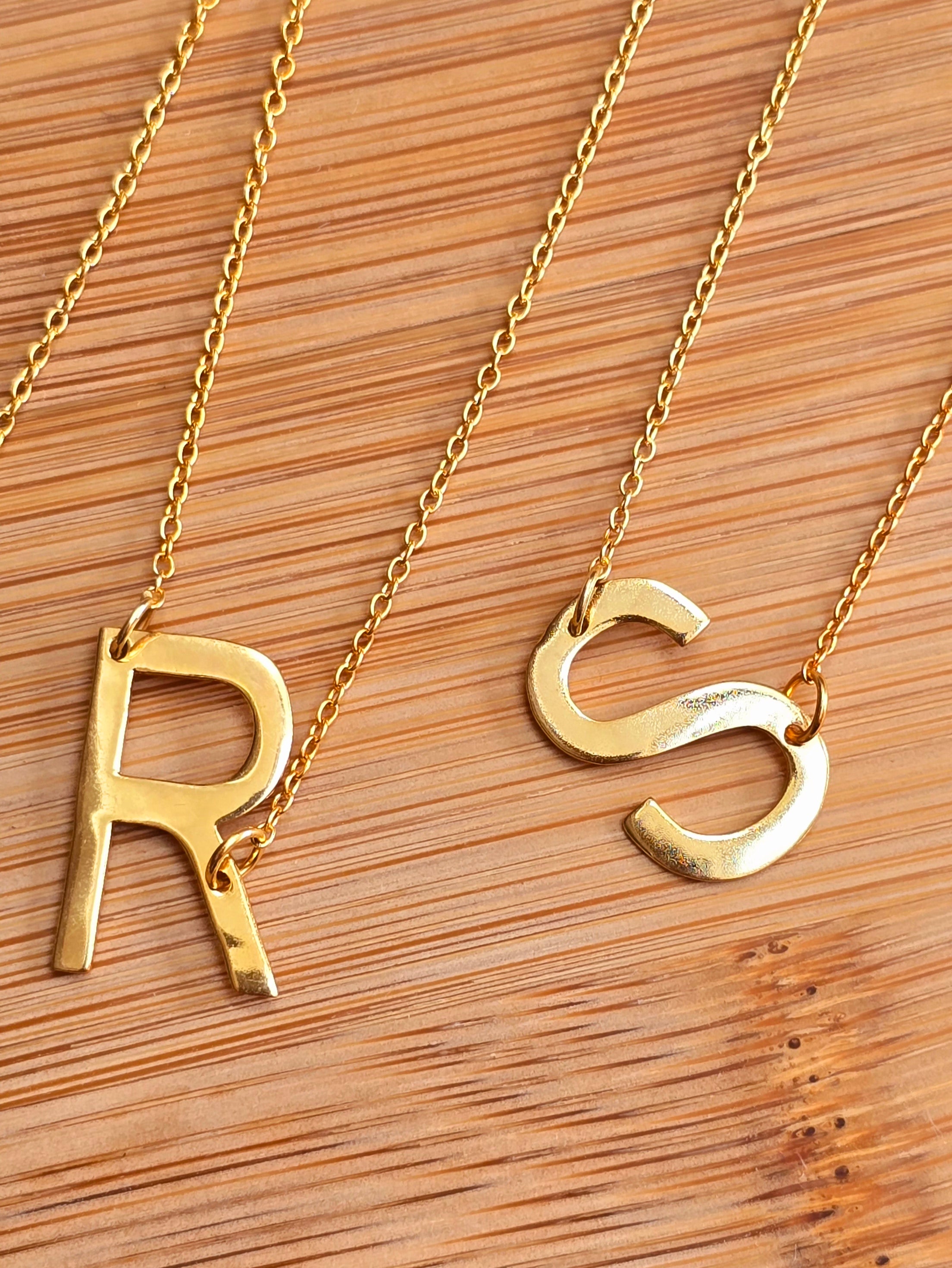 Gold Vermeil Initial Necklace A - Z