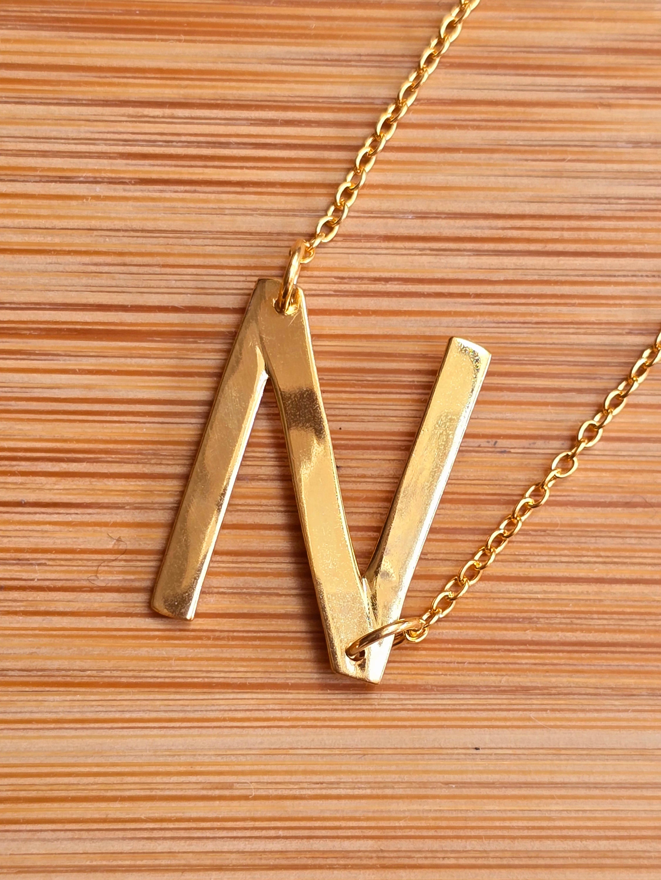 Gold Vermeil Initial Necklace A - Z