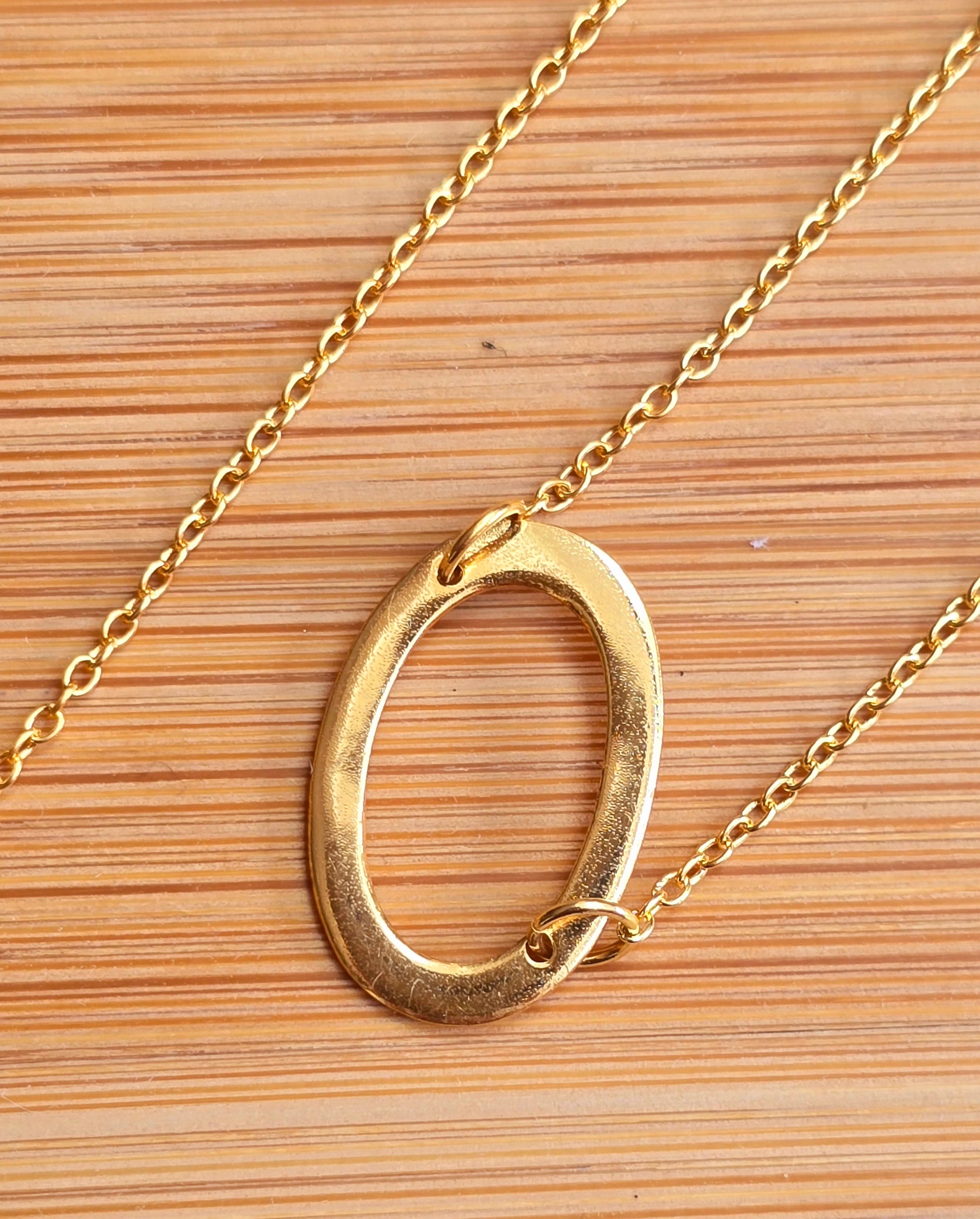 Gold Vermeil Initial Necklace A - Z