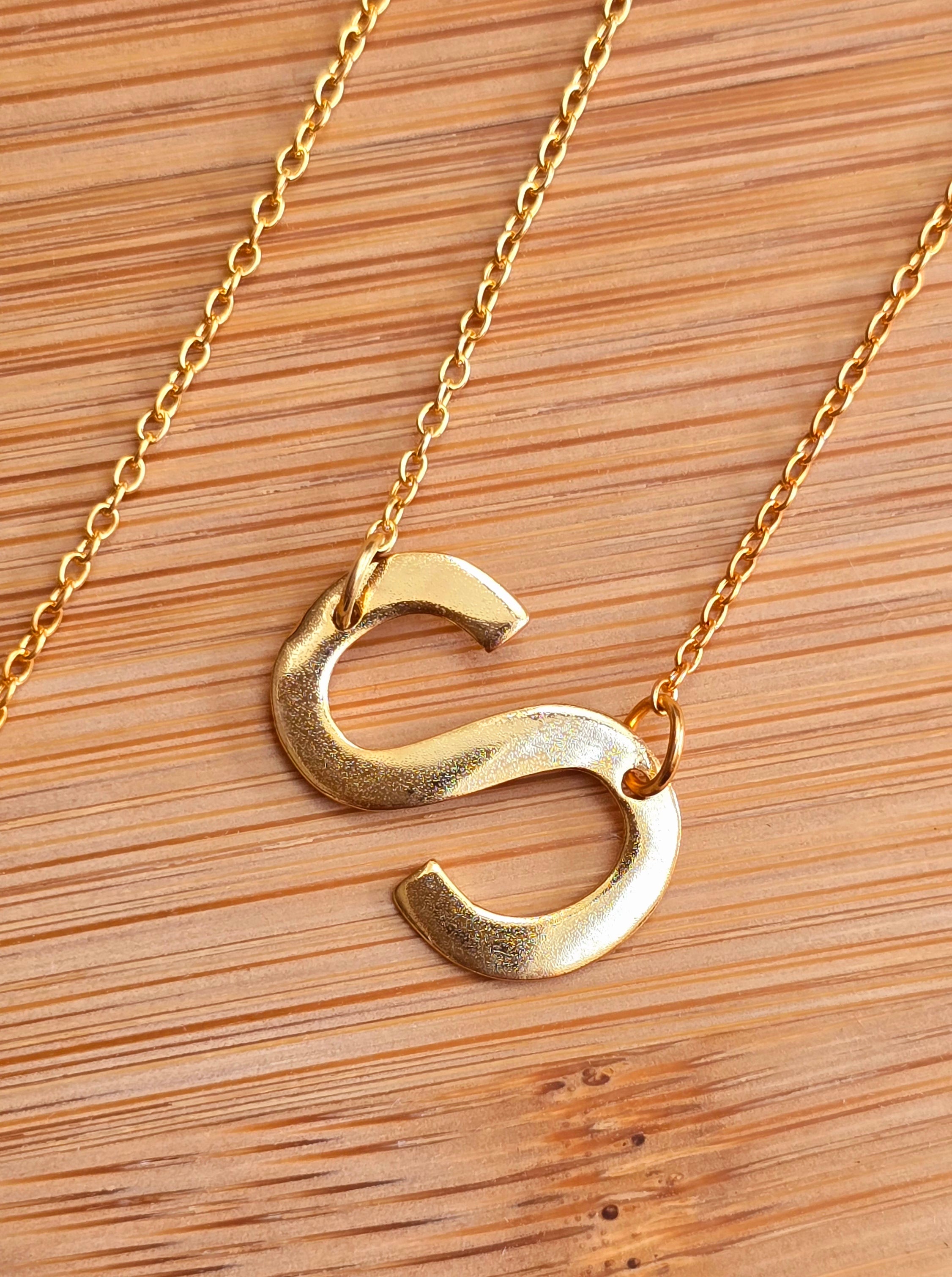 Gold Vermeil Initial Necklace A - Z