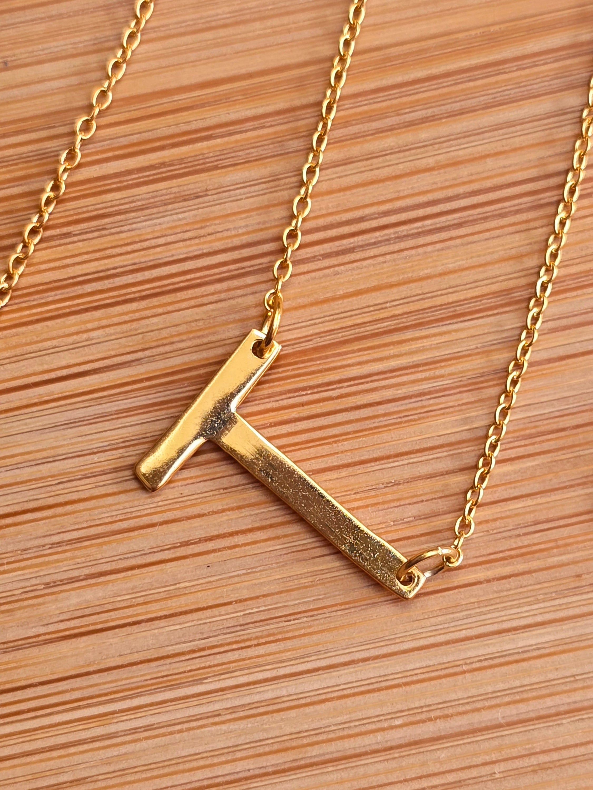Gold Vermeil Initial Necklace A - Z