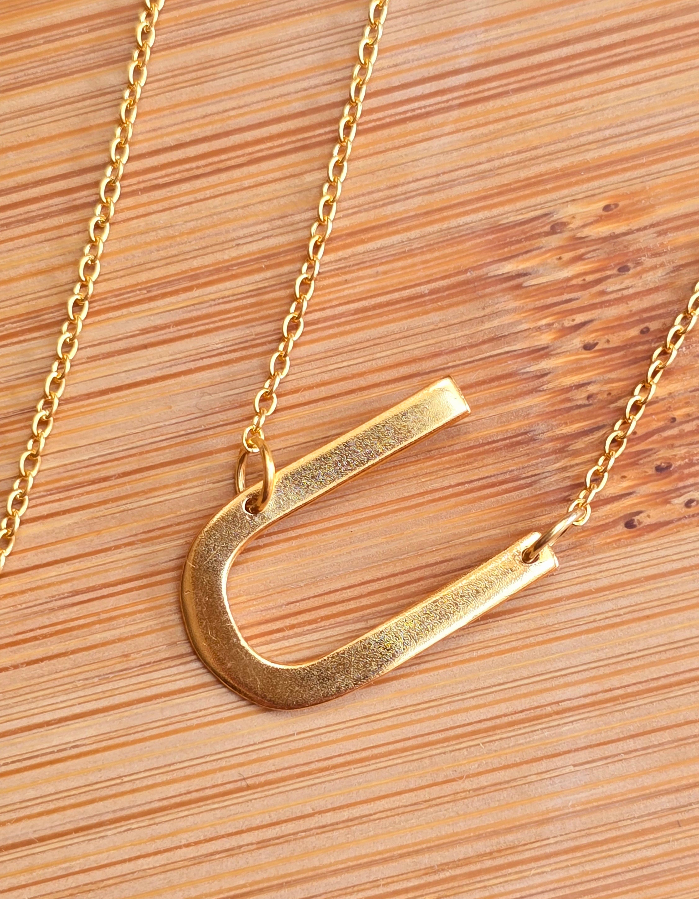 Gold Vermeil Initial Necklace A - Z