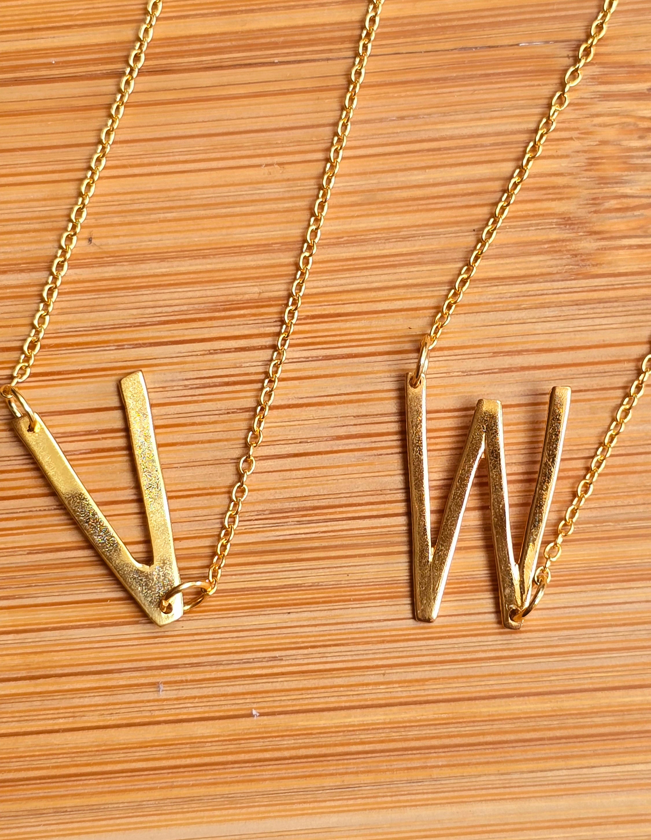 Gold Vermeil Initial Necklace A - Z