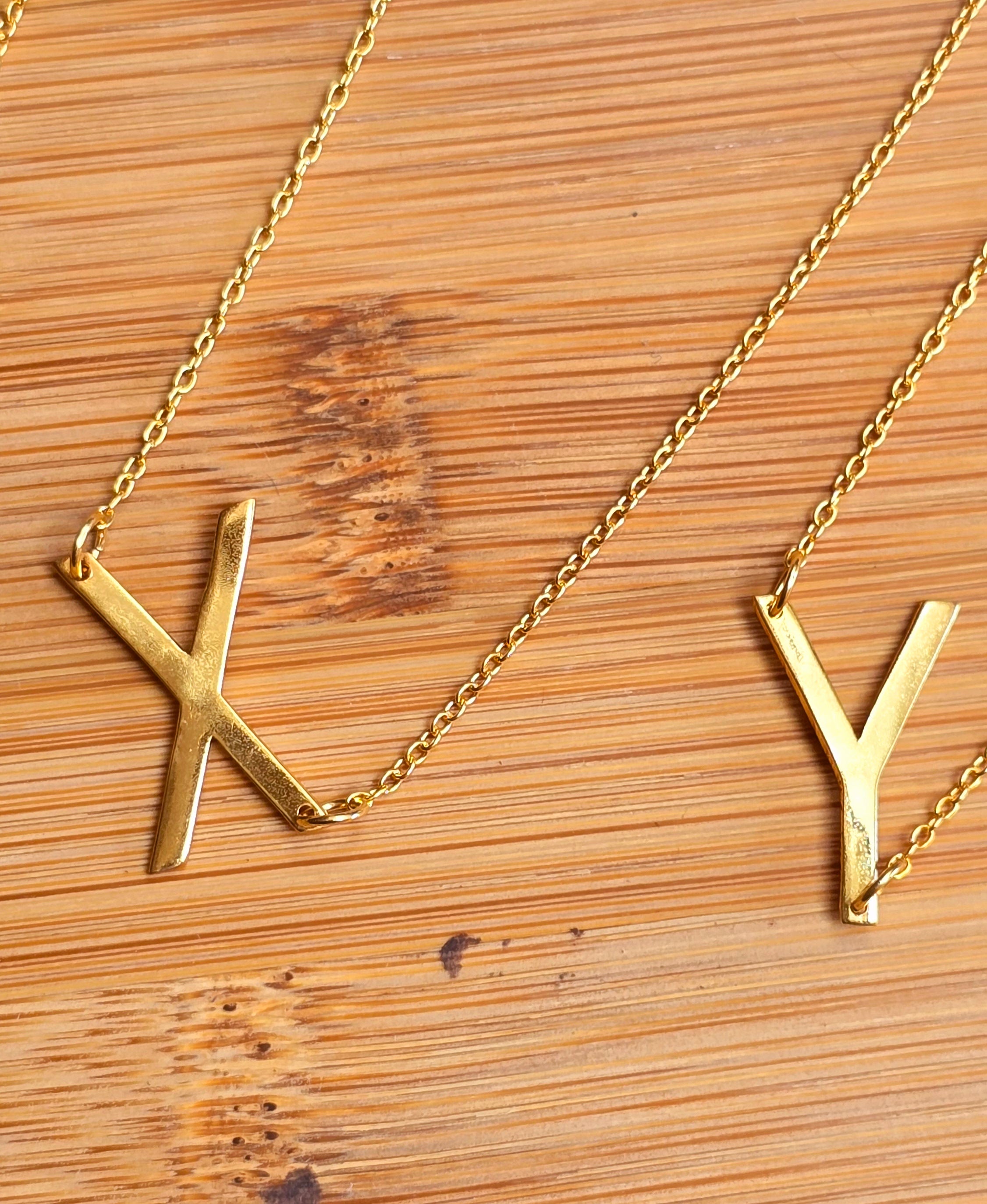 Gold Vermeil Initial Necklace A - Z