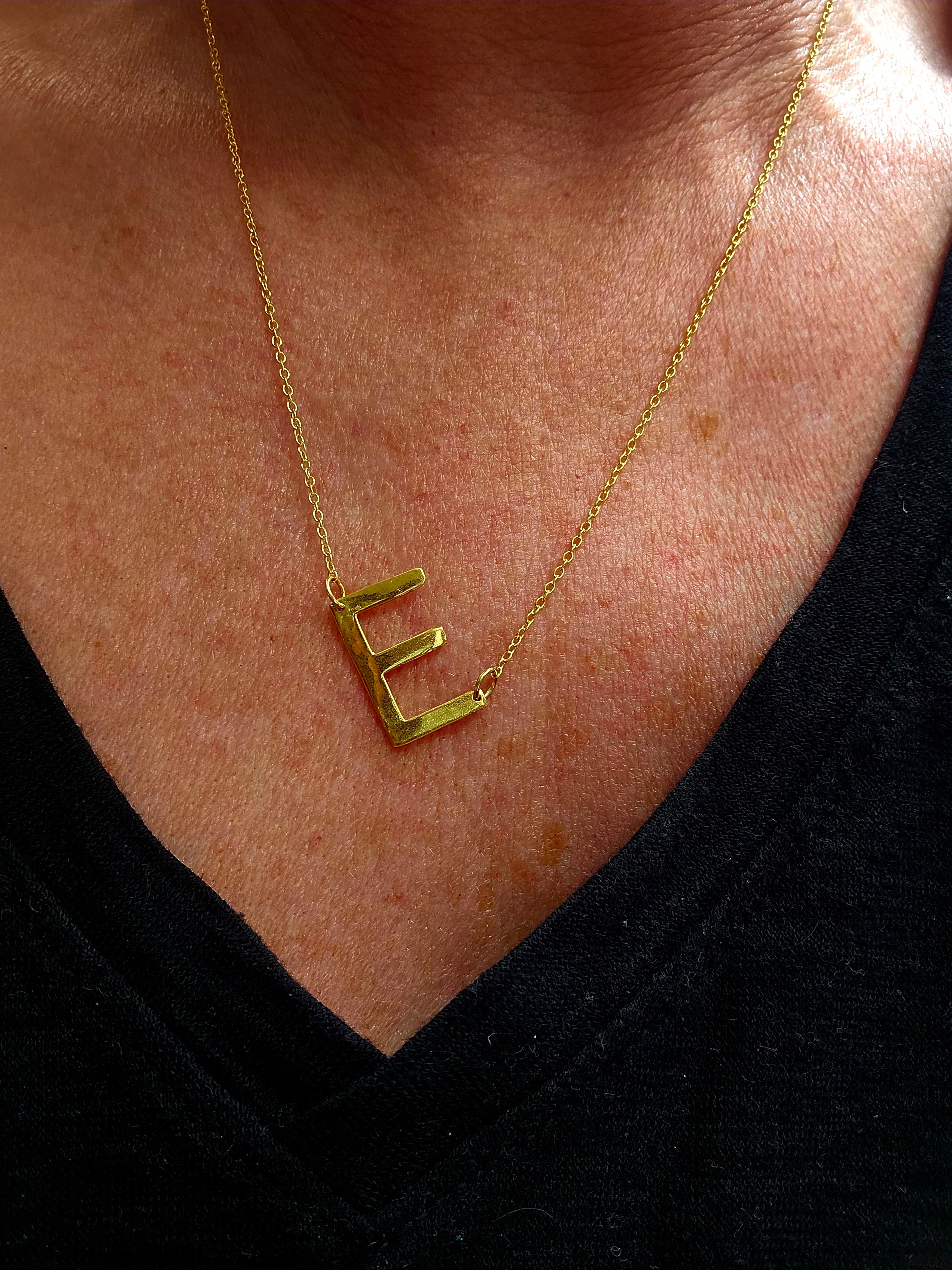 Gold Vermeil Initial Necklace A - Z