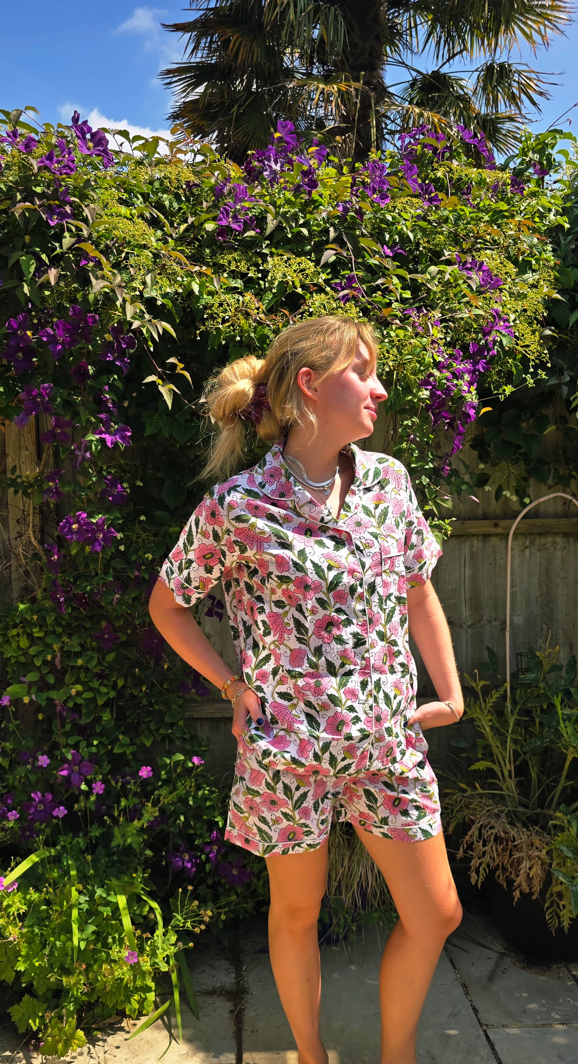 MOOCH London - Pink Floral Shortie Pyjama Set