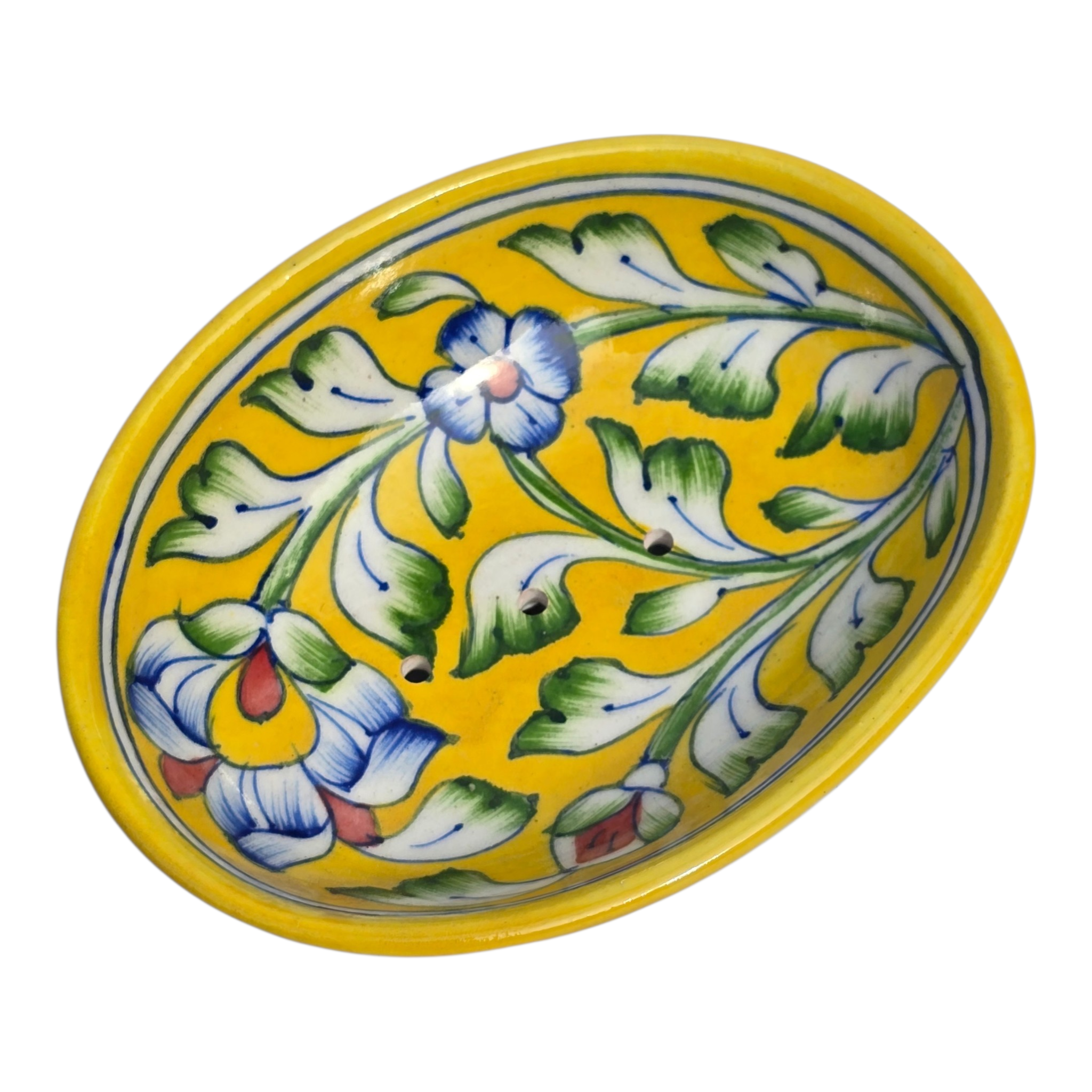 Jaipur Blue Pottery - Hand Painted - Soap Dish