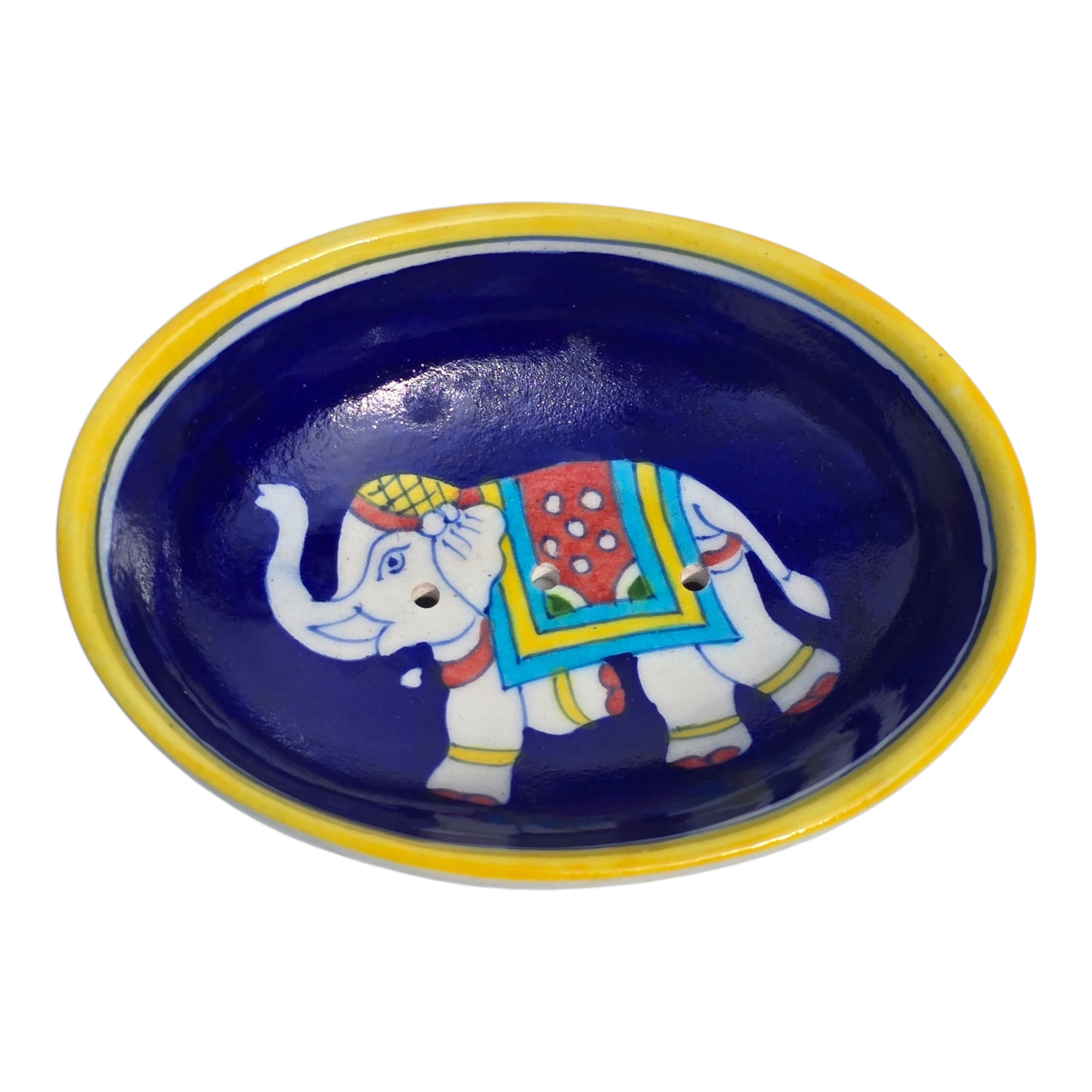 Jaipur Blue Pottery - Hand Painted - Soap Dish