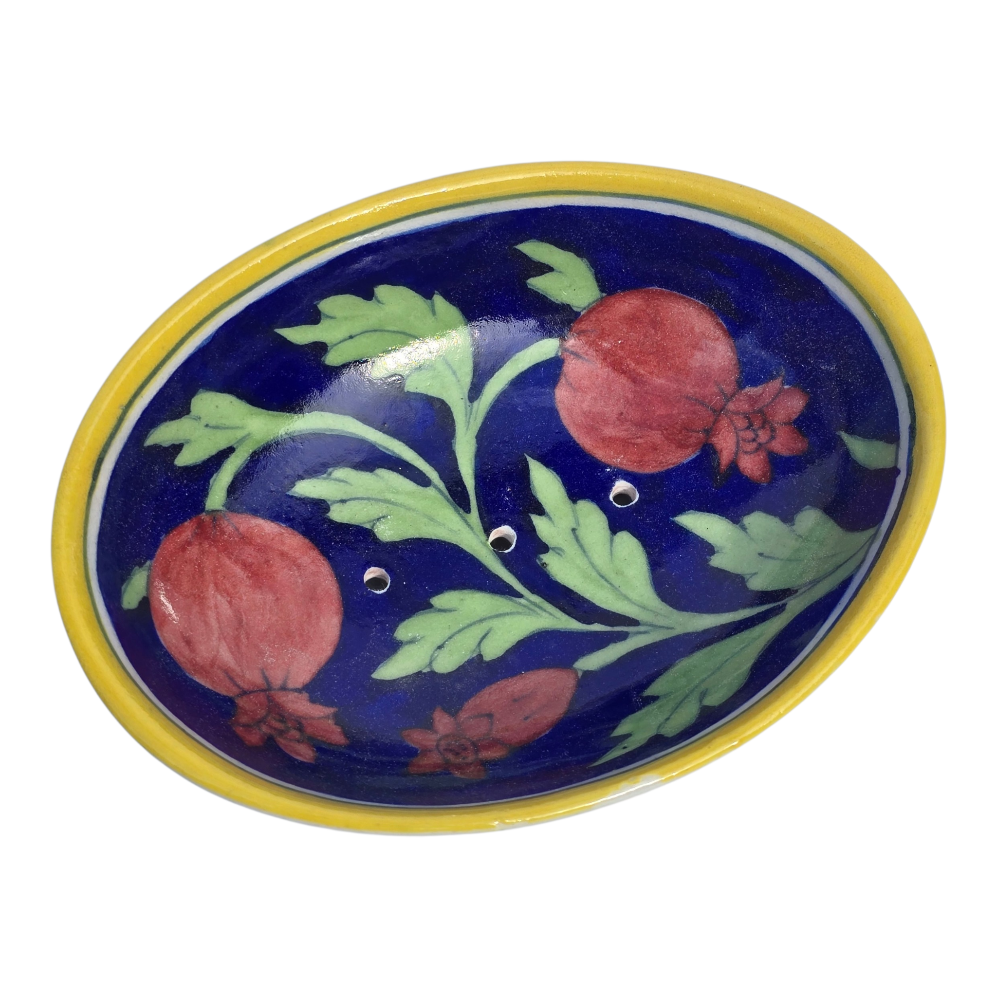 Jaipur Blue Pottery - Hand Painted - Soap Dish