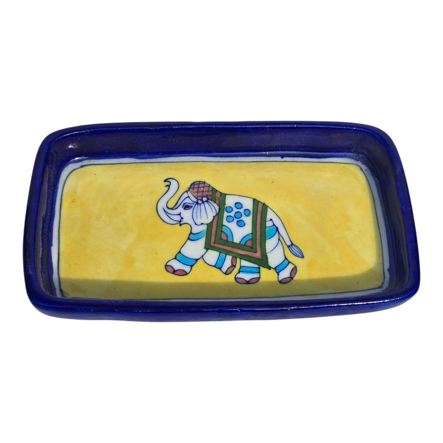 Jaipur Blue Pottery - Hand Painted - Tray