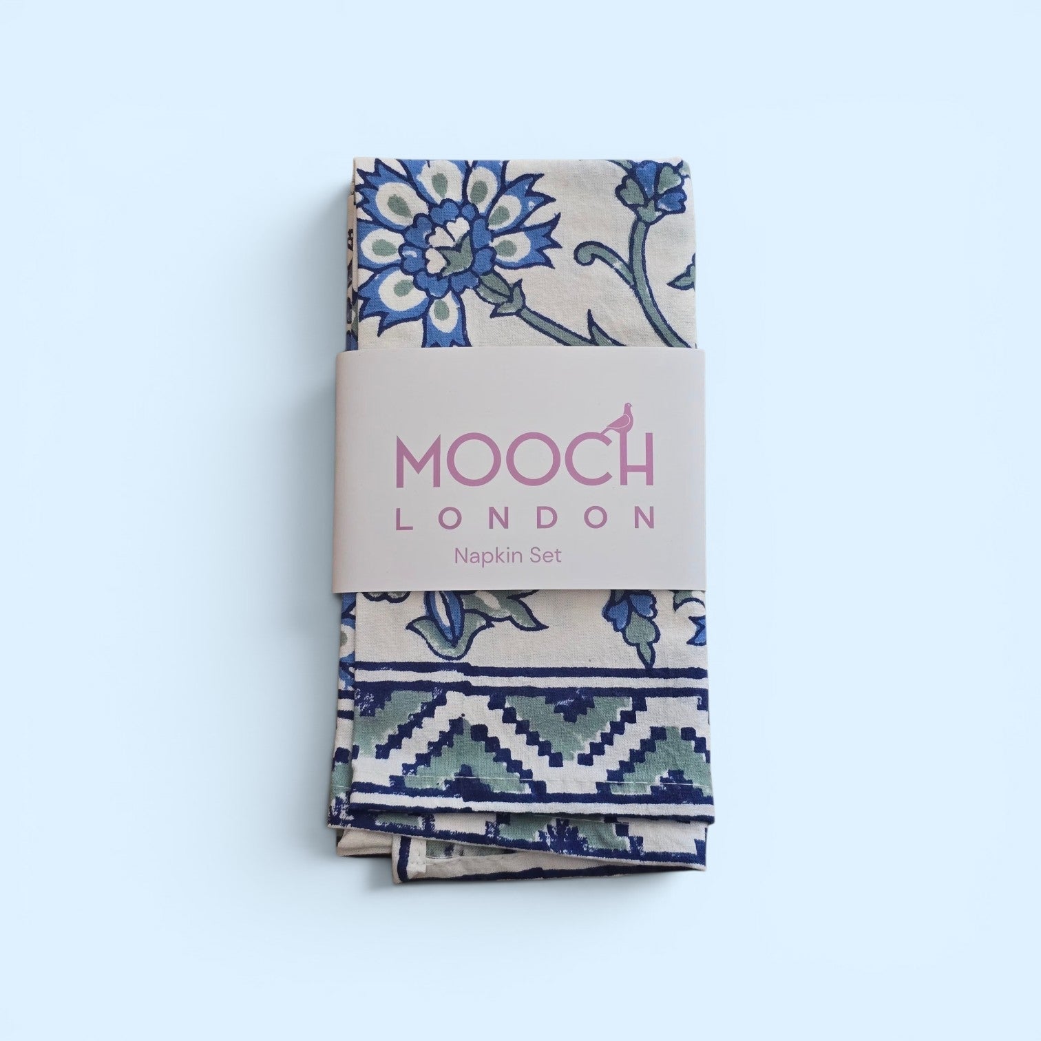 MOOCH London - Cotton Block Print Napkin Set of 2