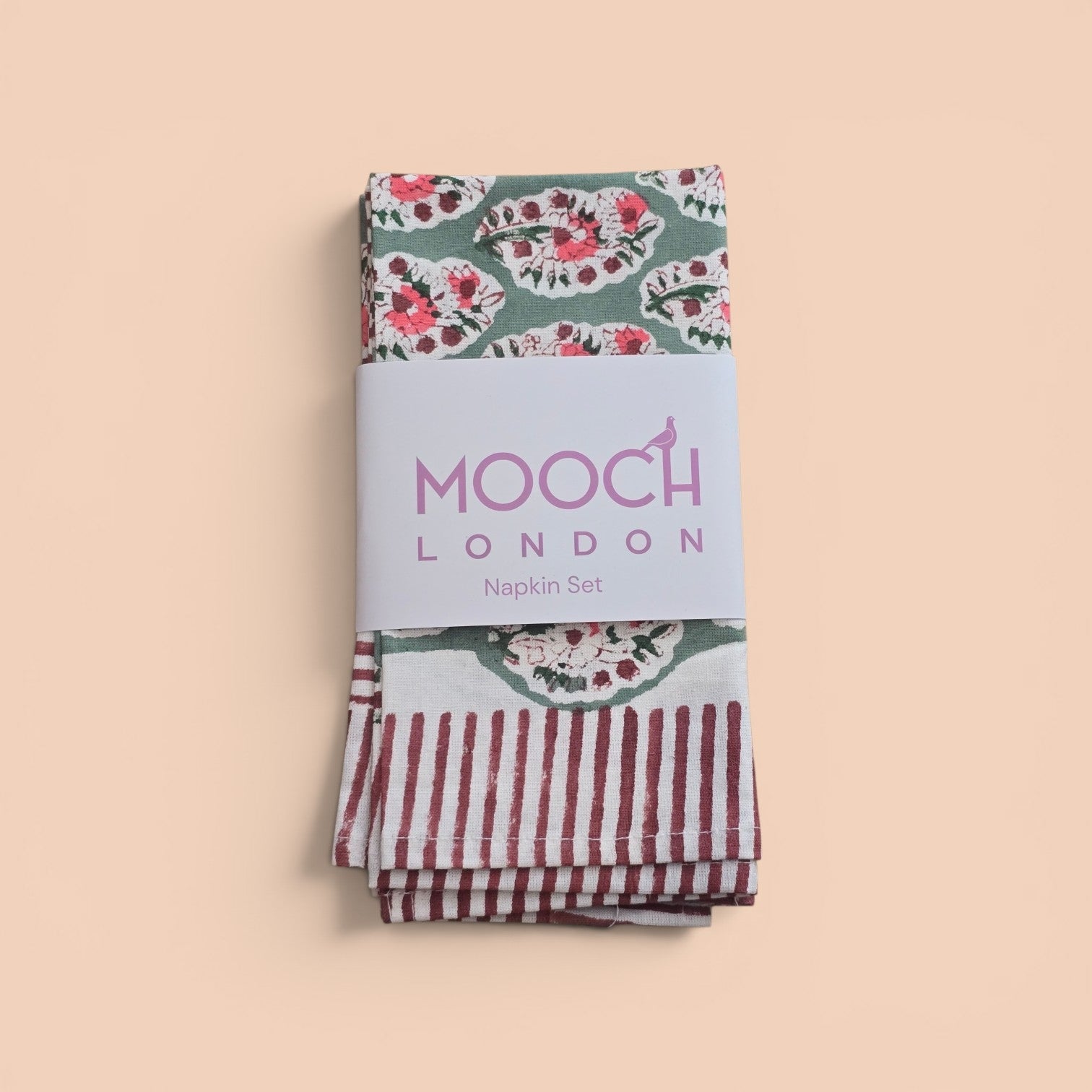 MOOCH London - Cotton Block Print Napkin Set of 2