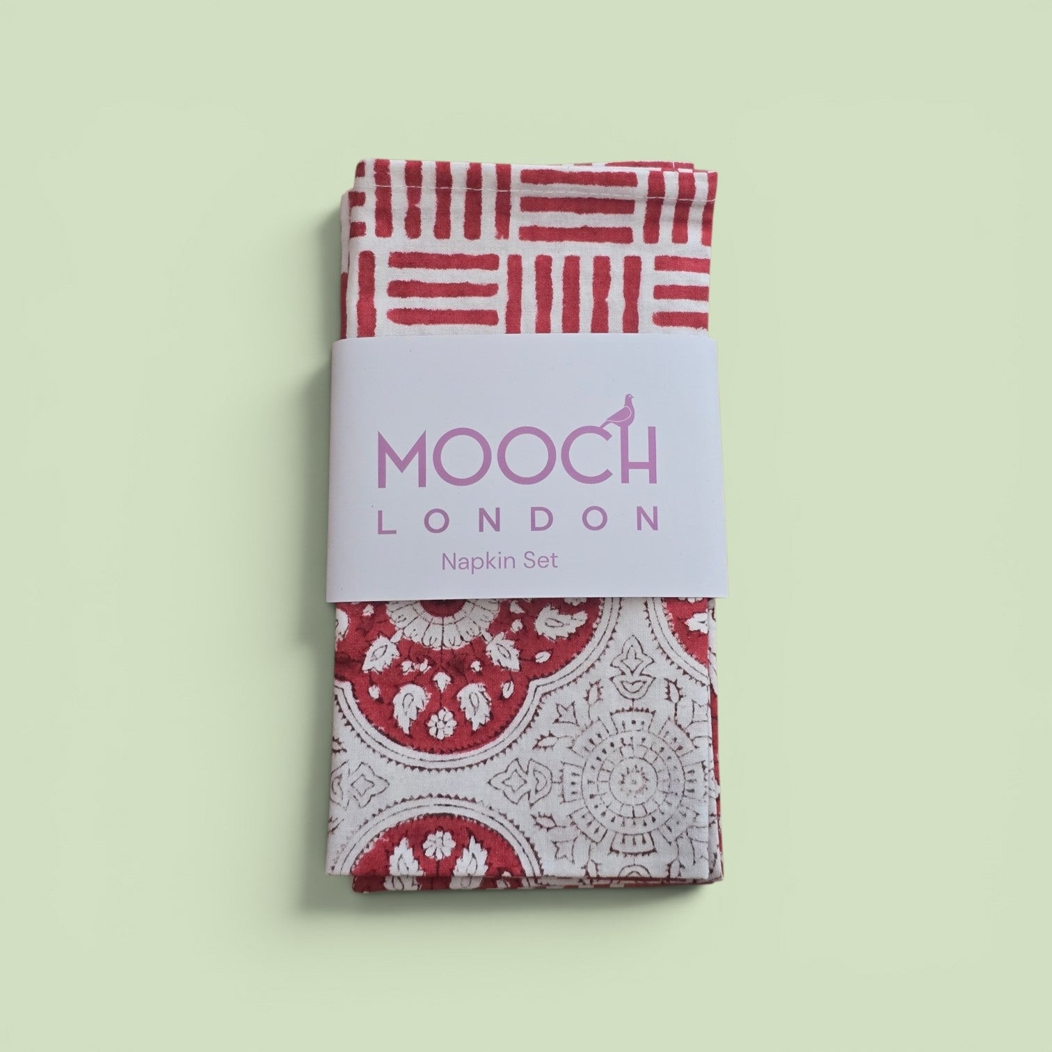 MOOCH London - Cotton Block Print Napkin Set of 2
