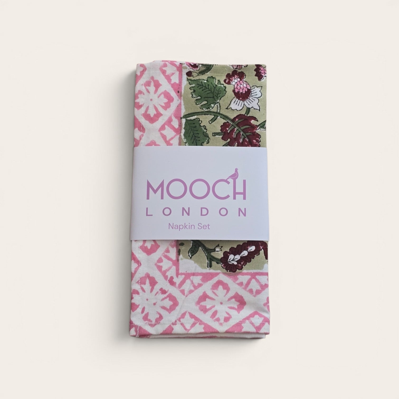 MOOCH London - Cotton Block Print Napkin Set of 2