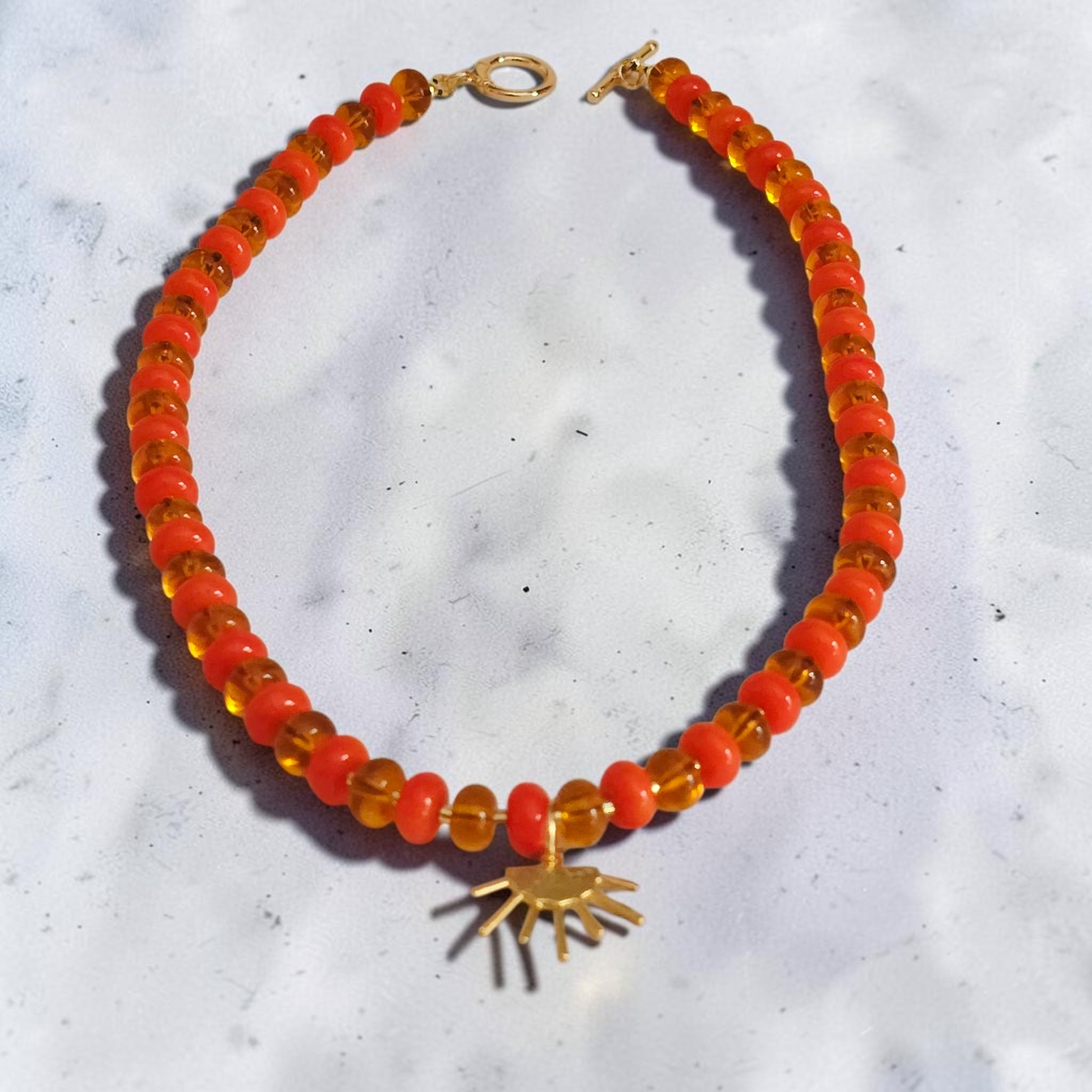 MOOCH London - Zesty Bright Necklace - Orange