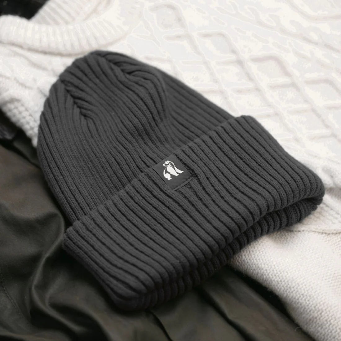 Swole Panda - Organic Cotton Beanie - Black