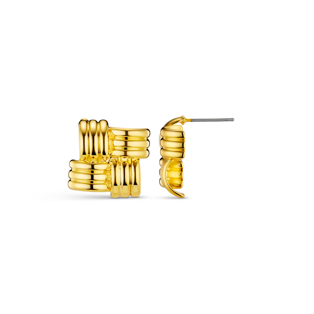 Orelia - Statement Woven Square Stud Earrings