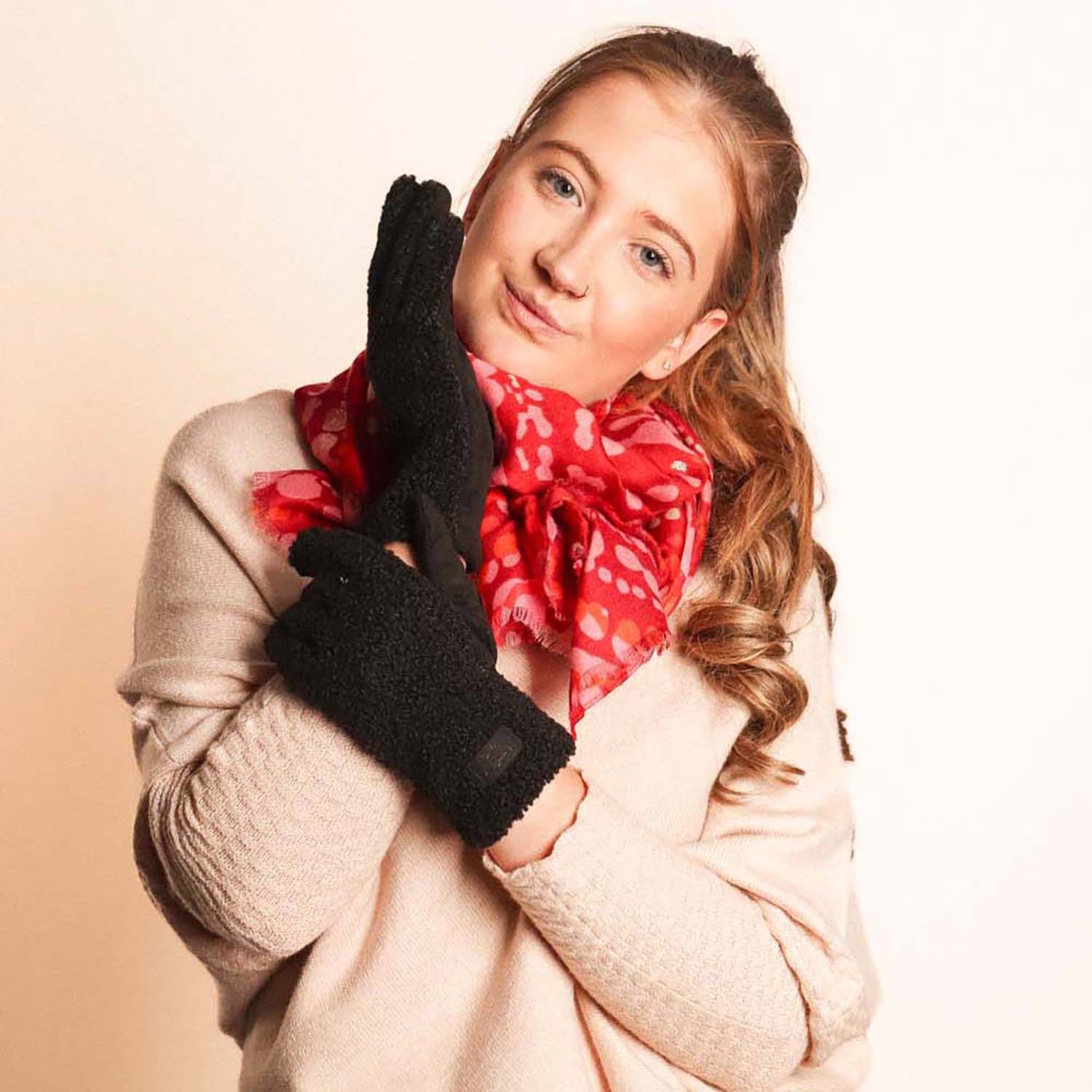 Gloves - Teddy - Black