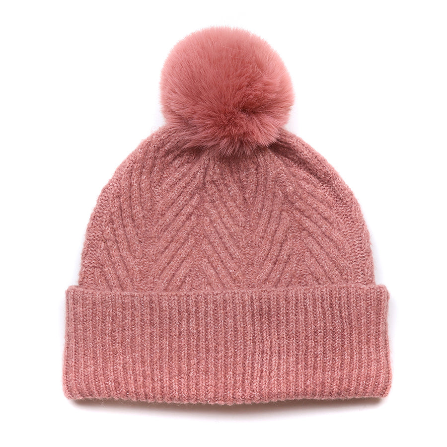 Recycled Knit Bobble Hat - Various Colourways