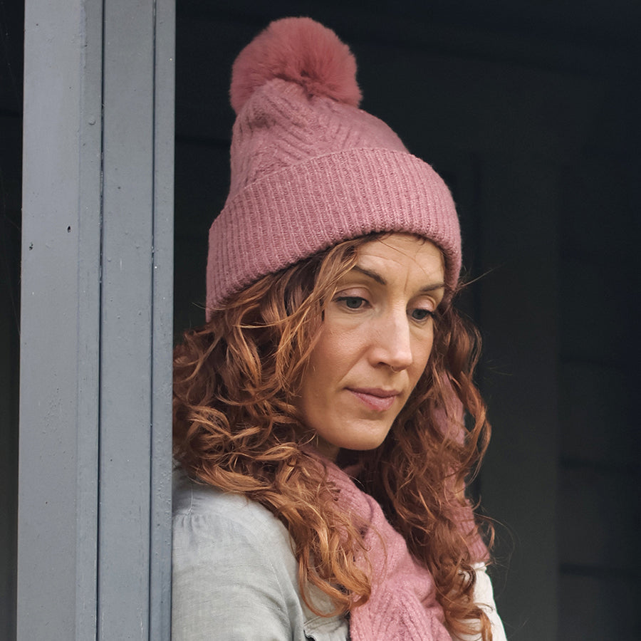 Recycled Knit Bobble Hat - Various Colourways