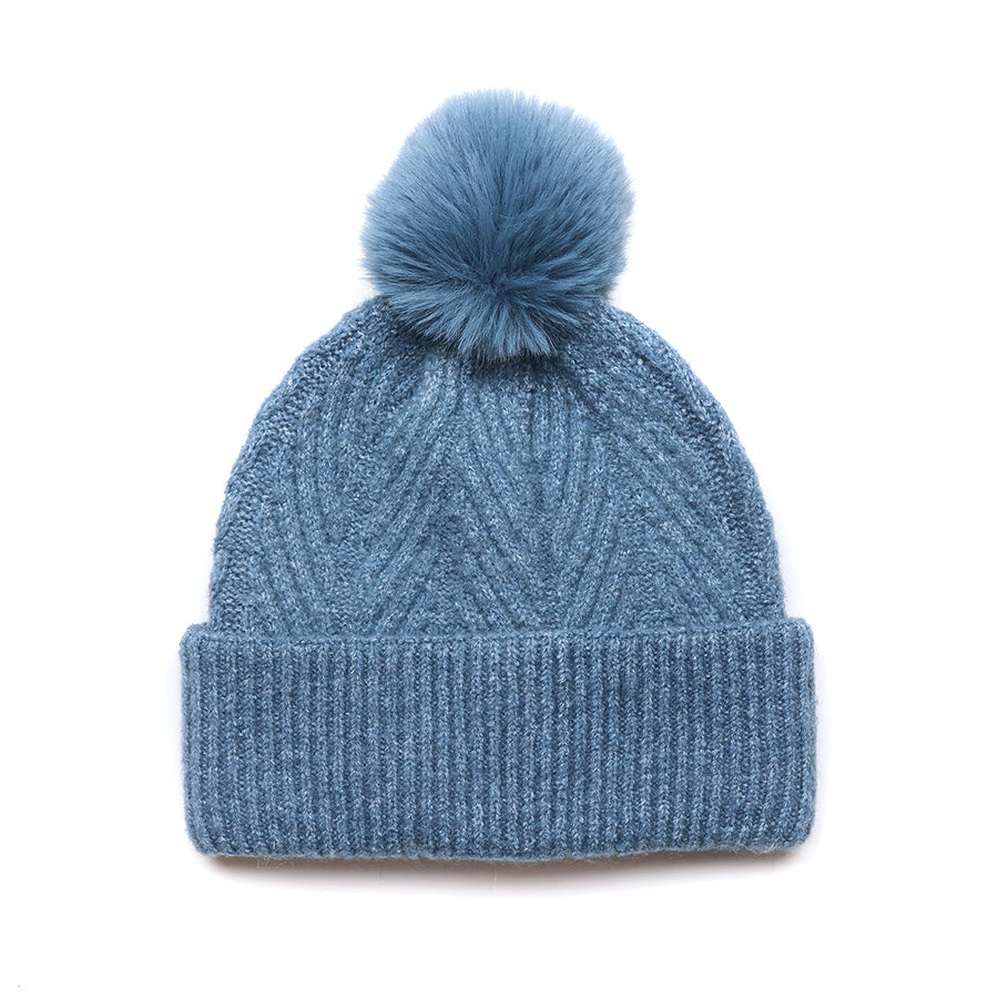 Recycled Knit Bobble Hat - Various Colourways