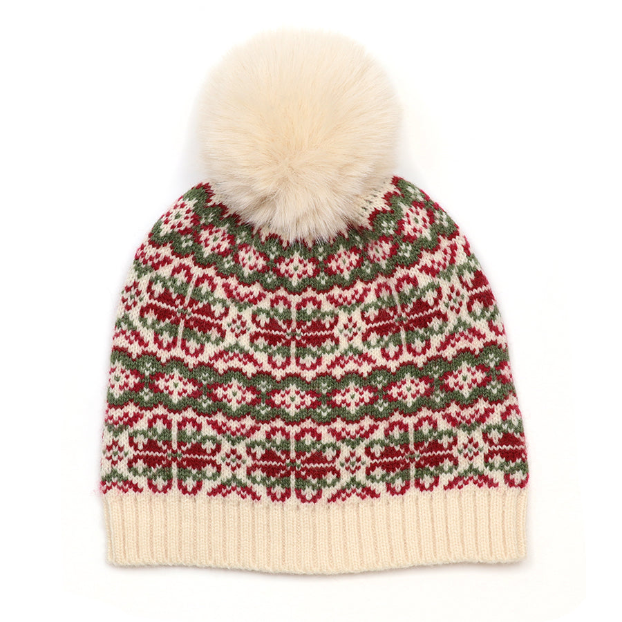 Recycled Knit Bobble Hat - Various Colourways
