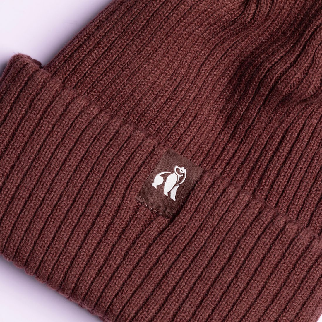 Swole Panda - Organic Cotton Beanie - Burgundy