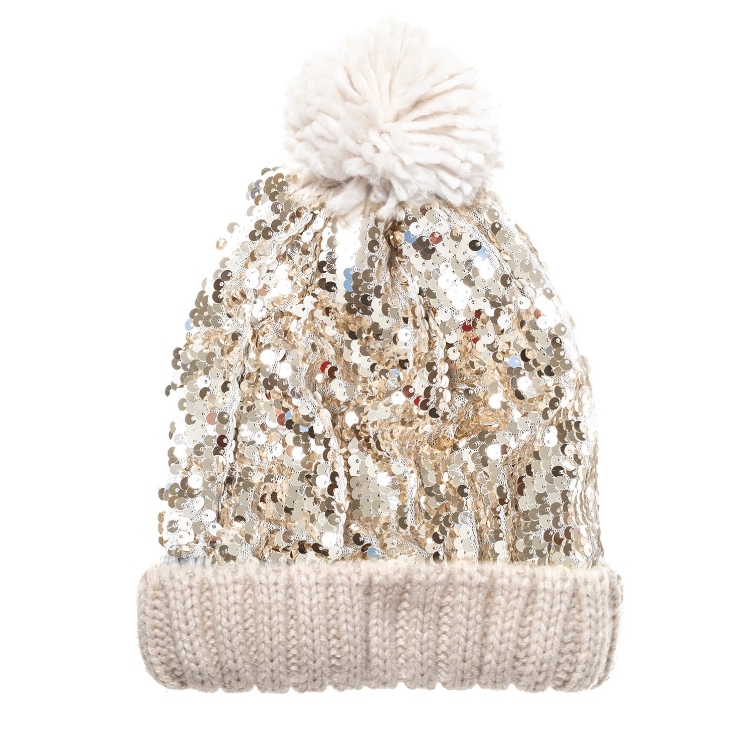 Shimmer Sequin Knitted Hat - 7-10 Years