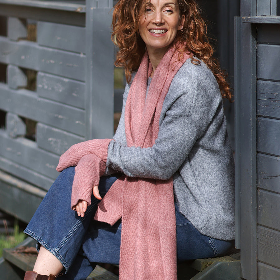 Herringbone Recycled Knit Scarf - 4 Colourways
