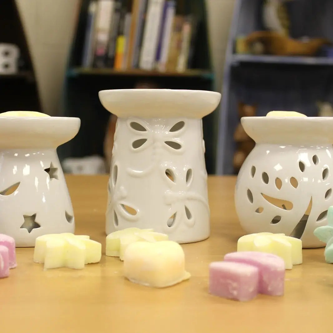 Classic White Oil/Wax Burner - Tree Cut-out