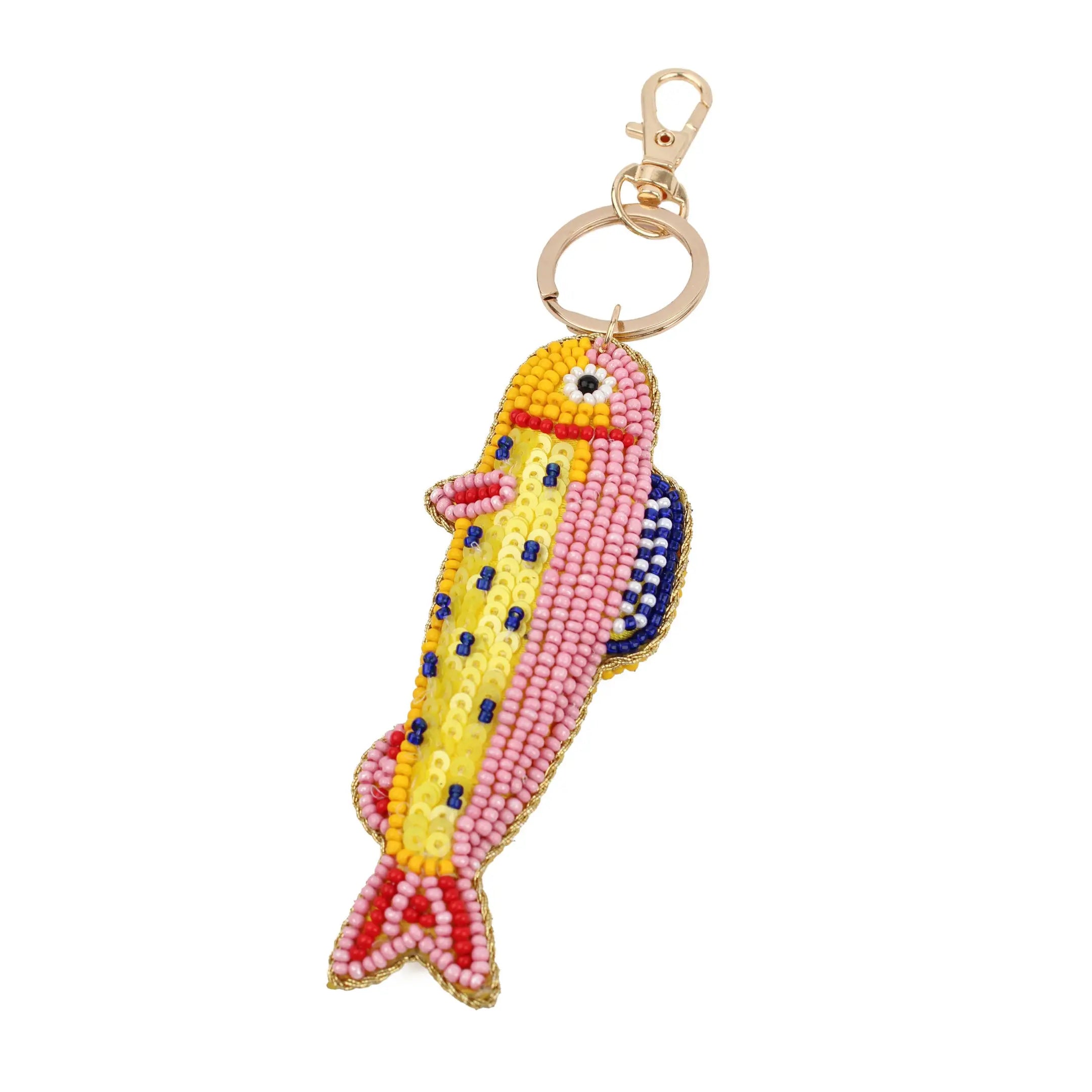 Beaded Fish Keyring/Bag Charm